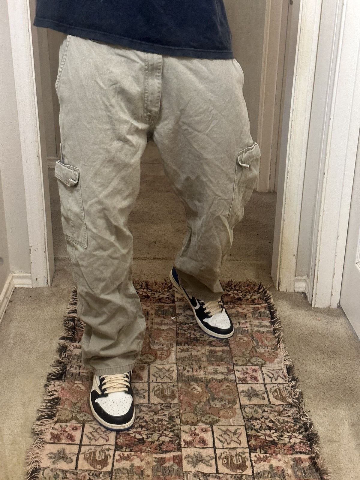 Japanese Brand × Vintage Vintage Y2K/2000s Baggy Multi Pocket Grunge Cargo Pants Size US 34 / EU 50 - 2 Thumbnail