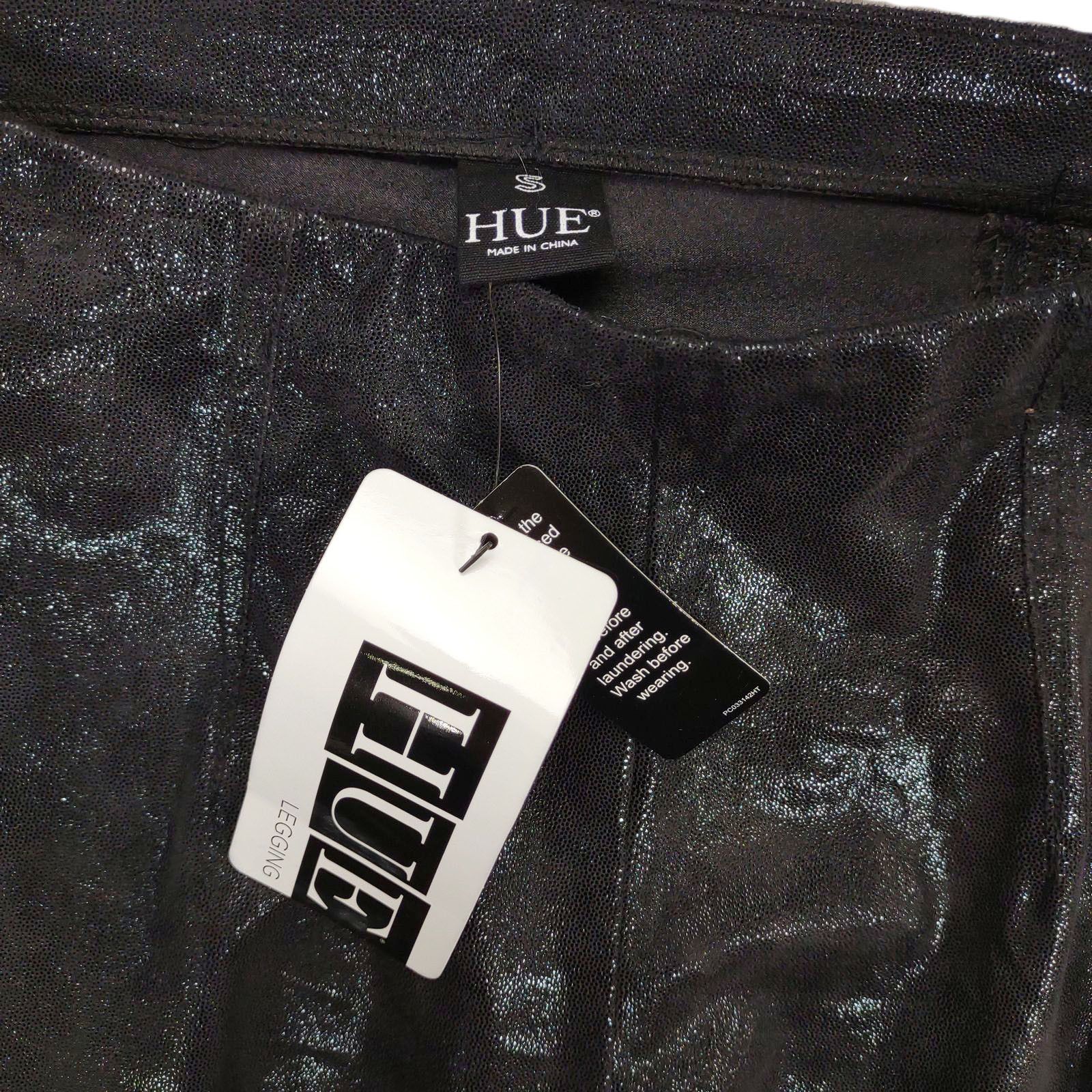 Other NWT Hue Women's S Shimmer Microsuede Black Leggings Size 28" / US 6 / IT 42 - 3 Thumbnail