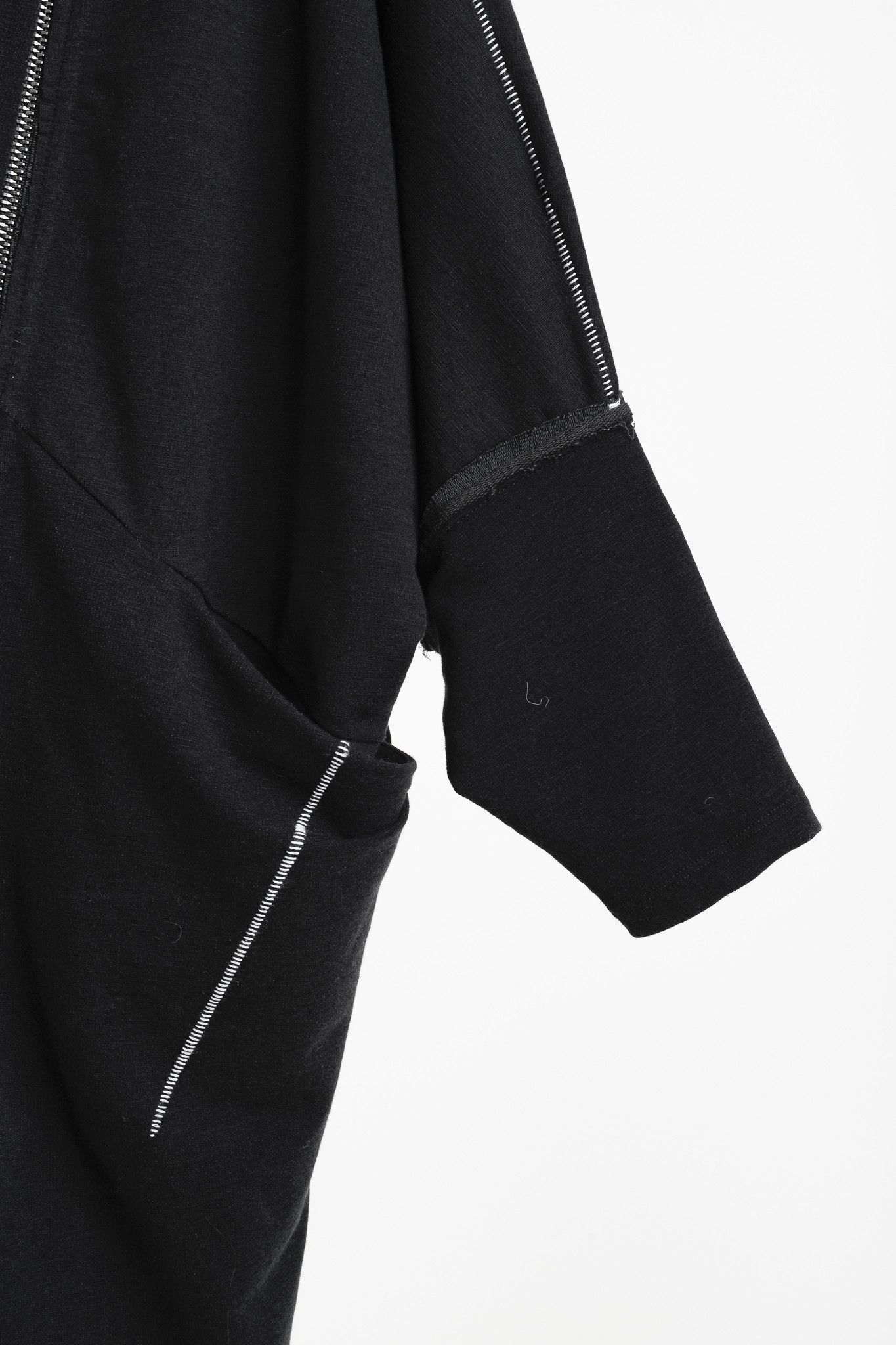 Other Crea Concept Dark Charcoal Jersey Asymmetrical Zip Coatigan Size S / US 4 / IT 40 - 6 Thumbnail