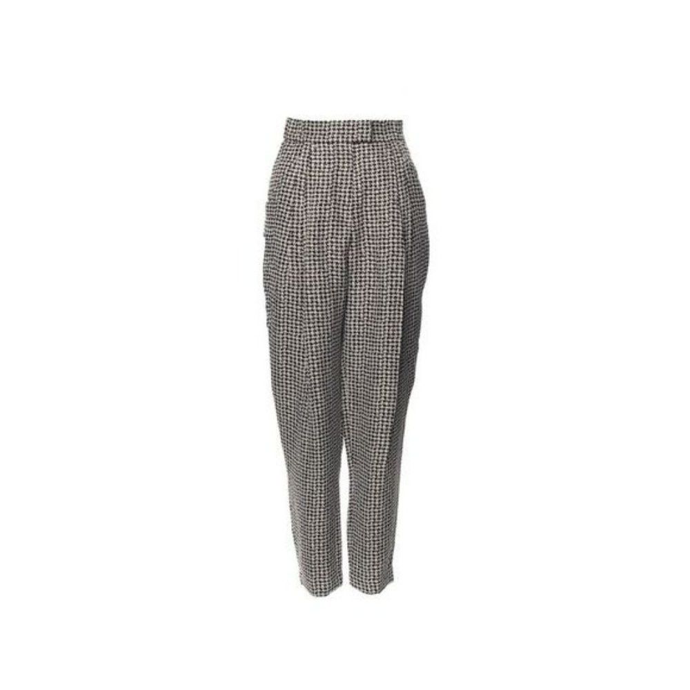 Other NWT New Vivienne Hu Pleated Houndstooth Patterned Pants Siz Size 26" / US 2 / IT 38 - 1 Thumbnail