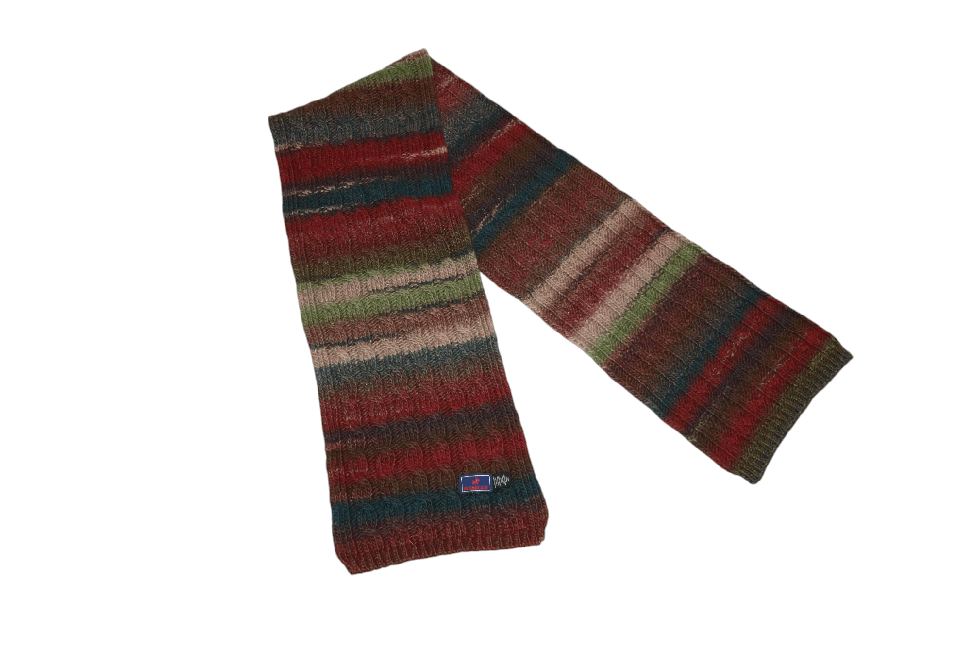 Other UK VTG Hemley gradient cable knit wool blend scarf 165x26cm Size ONE SIZE - 6 Thumbnail