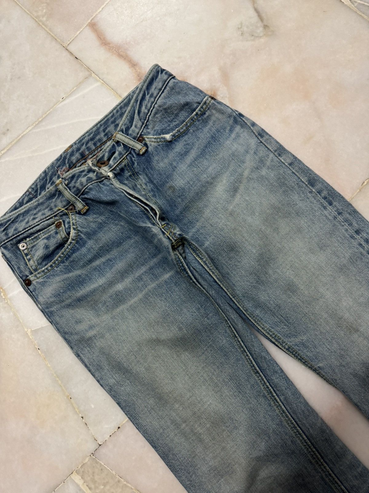 14th Addiction 💥SELVEDGE💥90's KATOTOGI MADE IN JAPAN FADED SELVEDGE FLARED Size US 26 / EU 42 - 4 Thumbnail