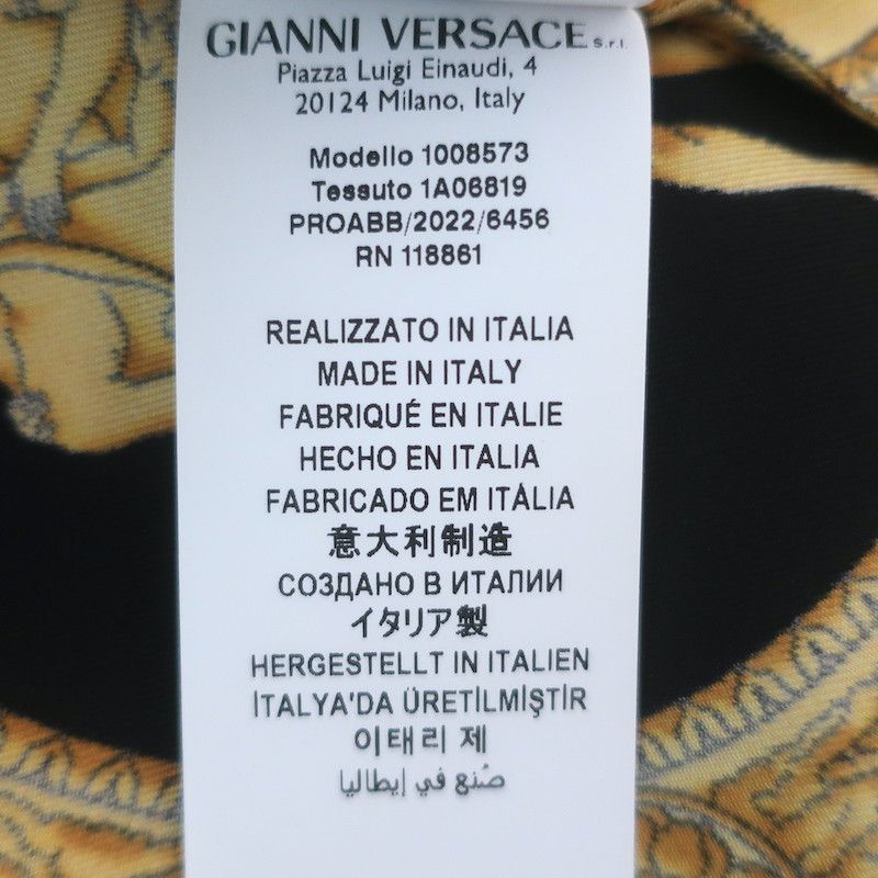 Versace Versace Palazzo Fit Maschera Baroque Shirt Black/Gold Sz 40 Size US XXS / EU 40 - 9 Thumbnail