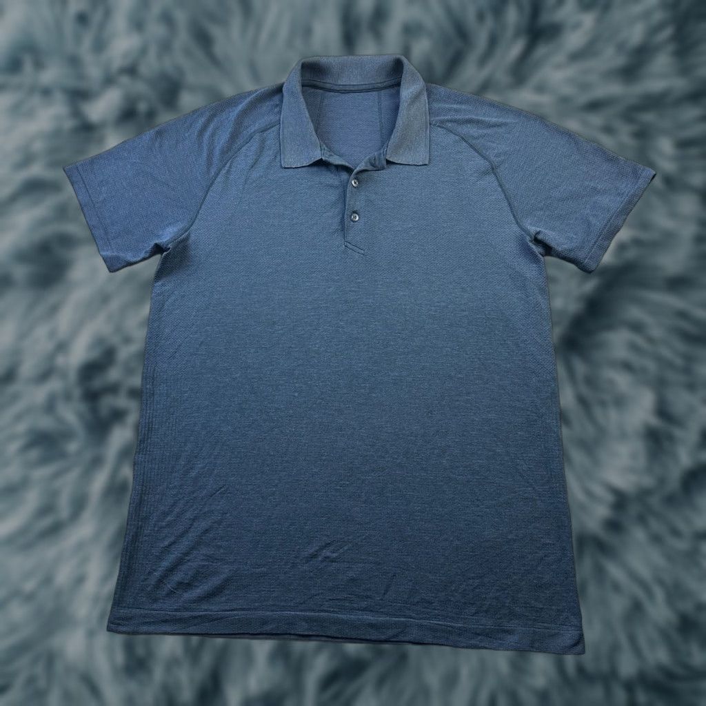 Lululemon Lululemon Polo Shirt Mens Large Blue Metal Vent Tech Performance Top Size US L / EU 52-54 / 3 - 1 Thumbnail