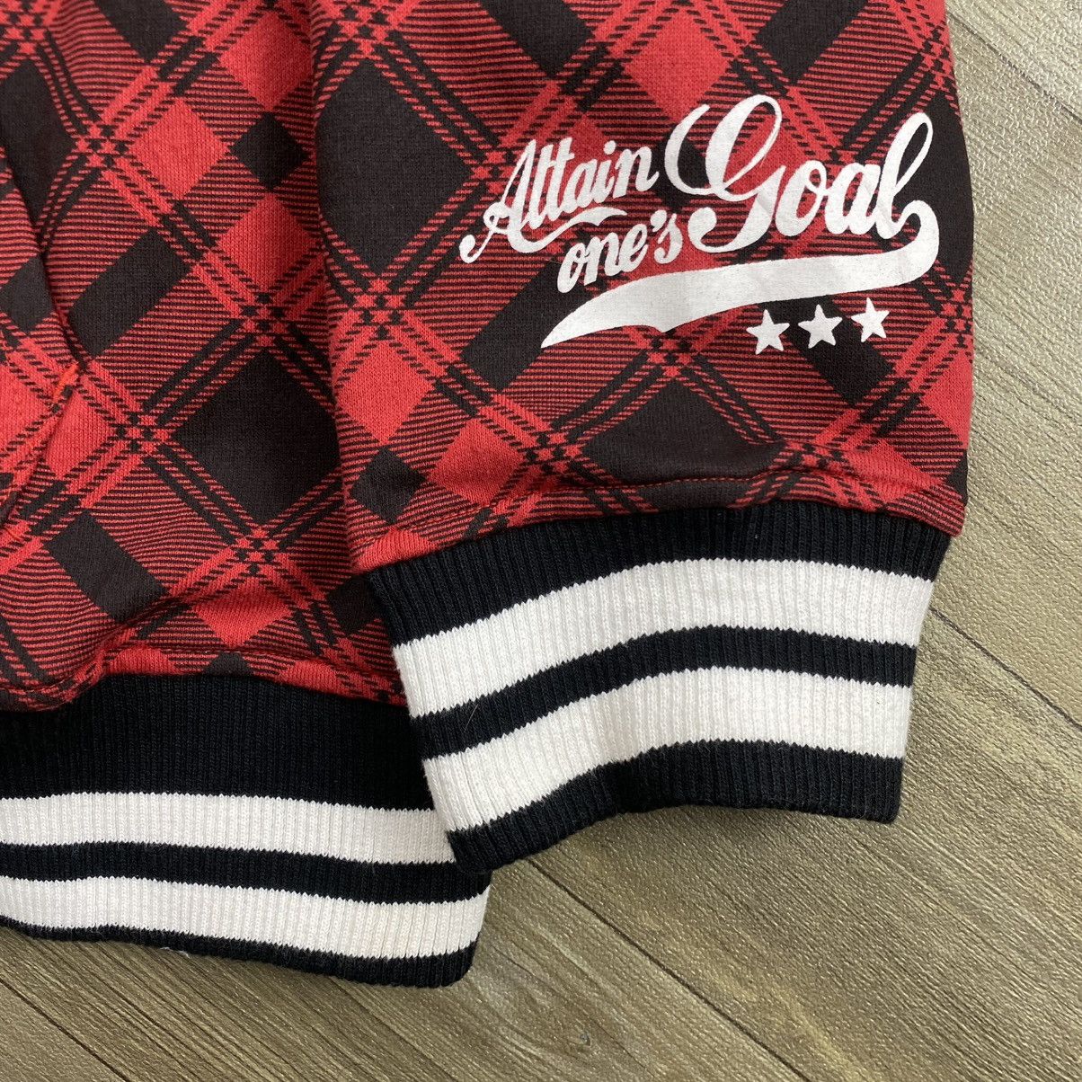 Le Grande Bleu (L.G.B.) 2000s Excuse Plaid Hysteric Glamour Lgb Style Zip Fur Hoodie Size US XXL / EU 58 / 5 - 9 Thumbnail