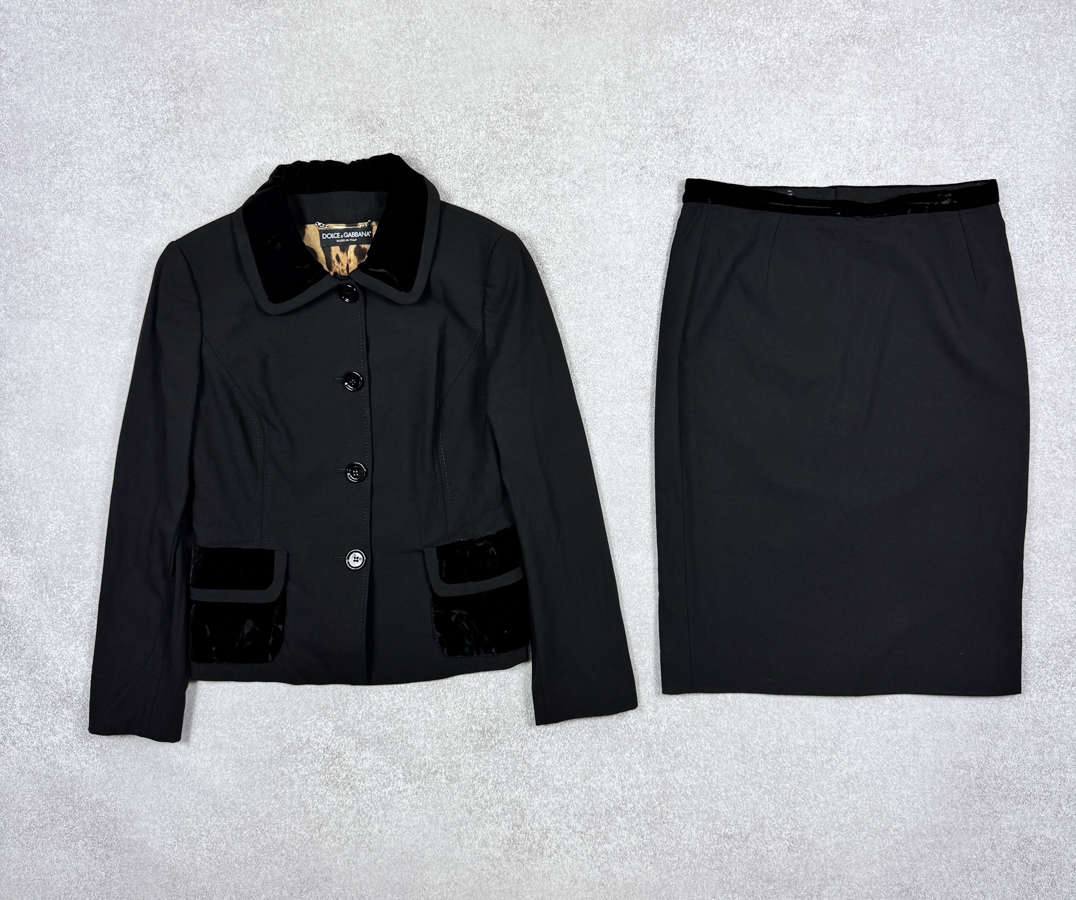 Dolce & Gabbana Authentic Dolce & Gabbana Wool Black Suit Size 44 / M - L Size M / US 6-8 / IT 42-44 - 4 Thumbnail