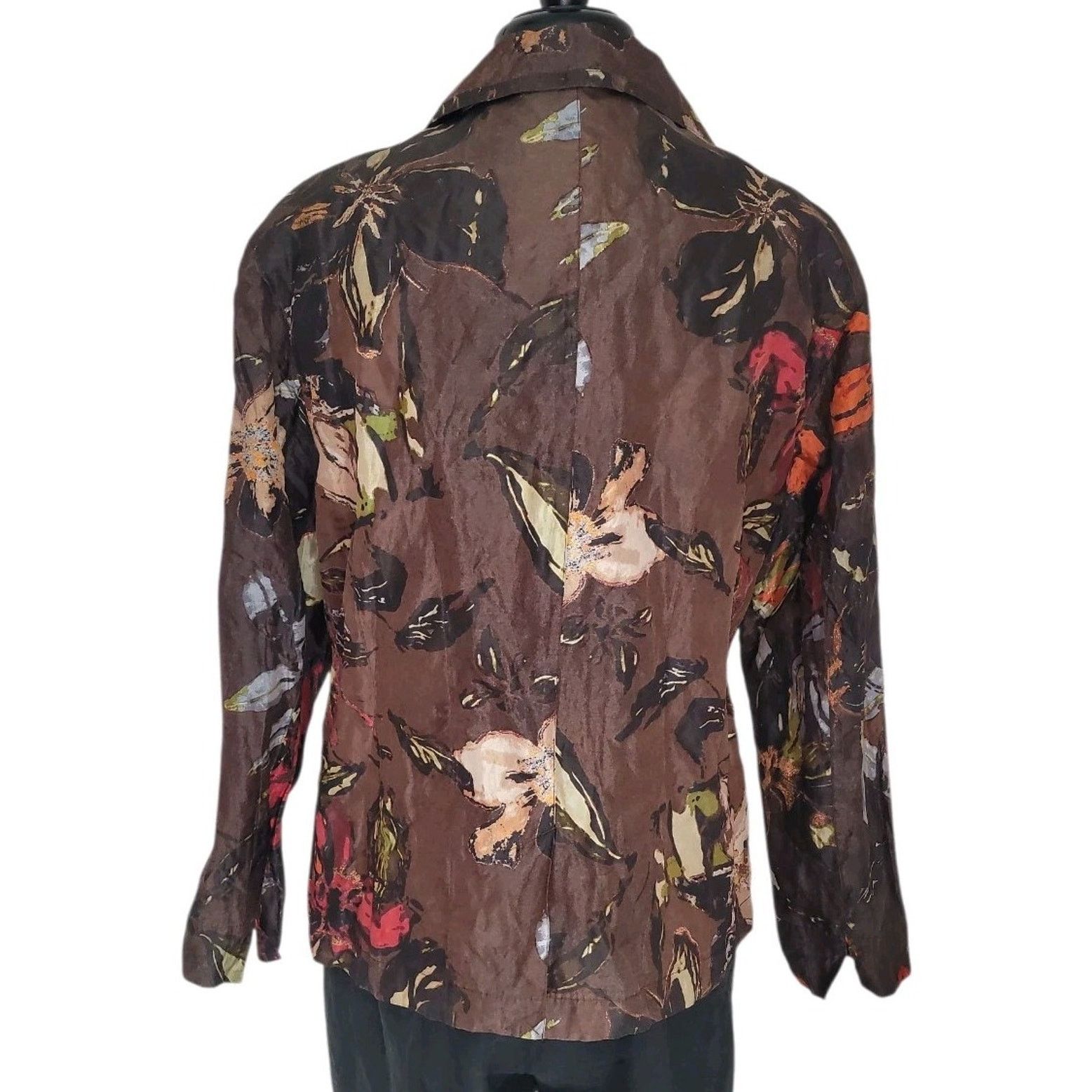 Chicos Chico’s Brown Shacket Button Up Fall Layer Sz 2 L Size L / US 10 / IT 46 - 3 Thumbnail