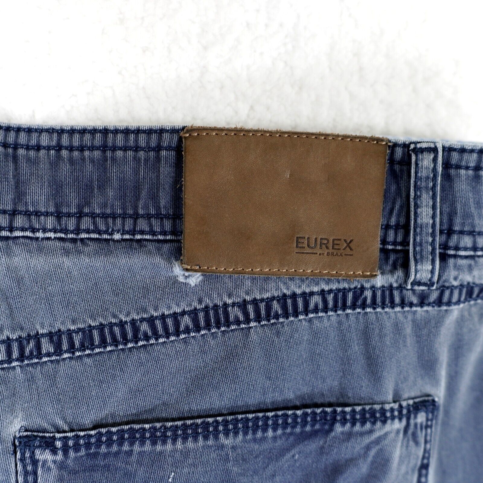 BRAX Brax Eurex Blue Elastic Waist Jeans Lightweight Mid Rise 37/ Size US 37 - 7 Thumbnail