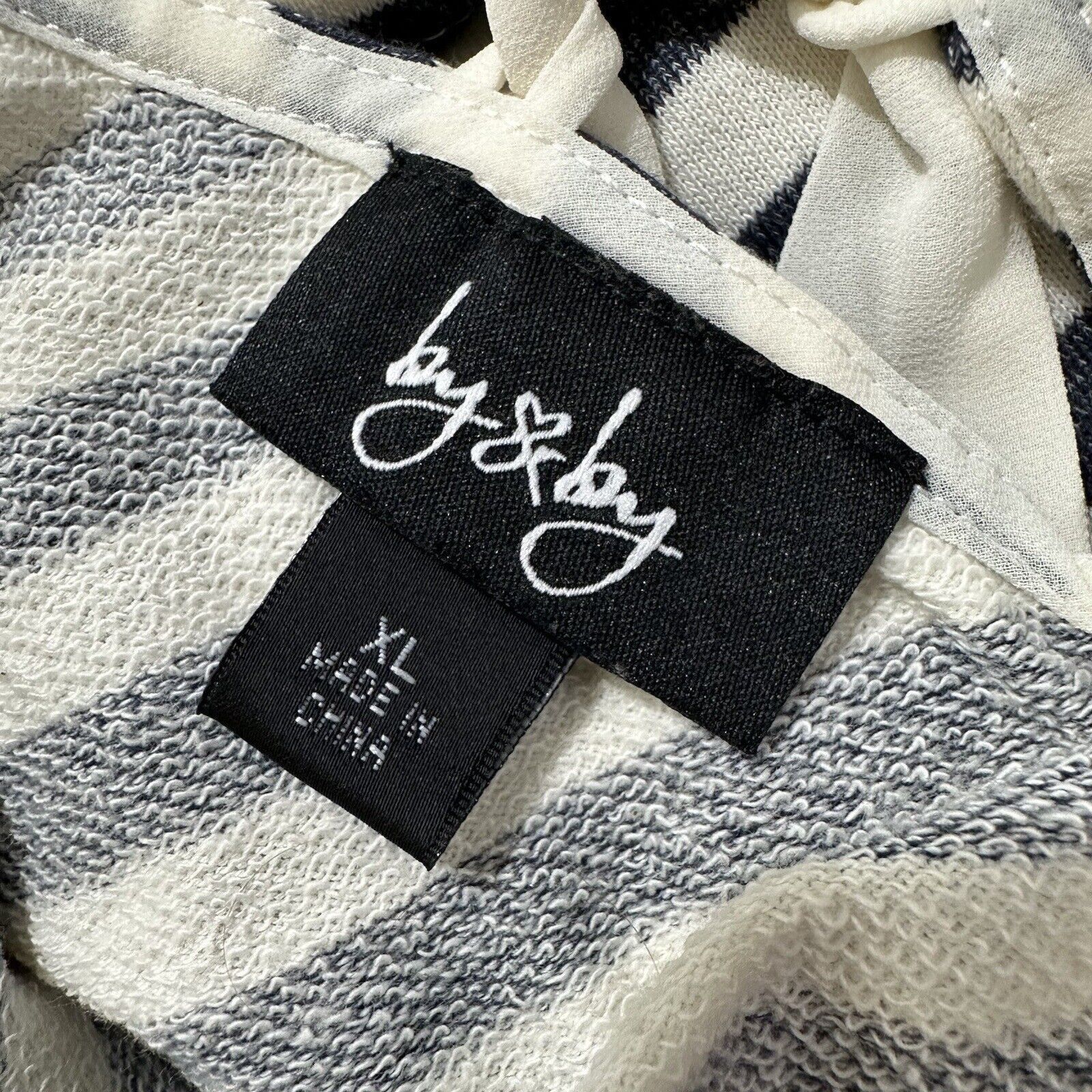 Other By & By XL A-Line Dress Crossback Navy Blue + White Striped Size XL / US 12-14 / IT 48-50 - 3 Thumbnail