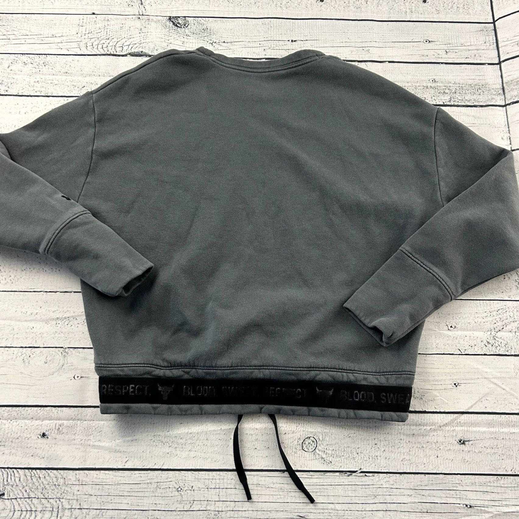 Under Armour Under Armour Project Rock Sweatshirt Women XS Gray Pullover Tie Bottom Activewear 90s? Size XS / US 0-2 / IT 36-38 - 6 Thumbnail
