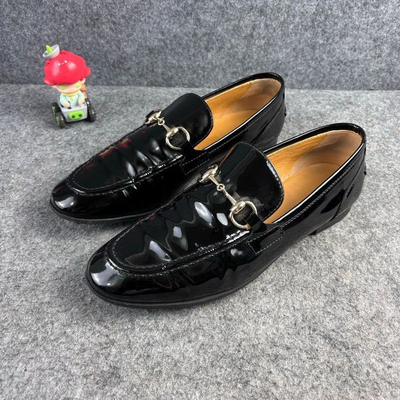 Gucci Gucci Black Patent Leather Low-Heeled Shoes - Size US 5.5 / EU 38 - 1 Thumbnail