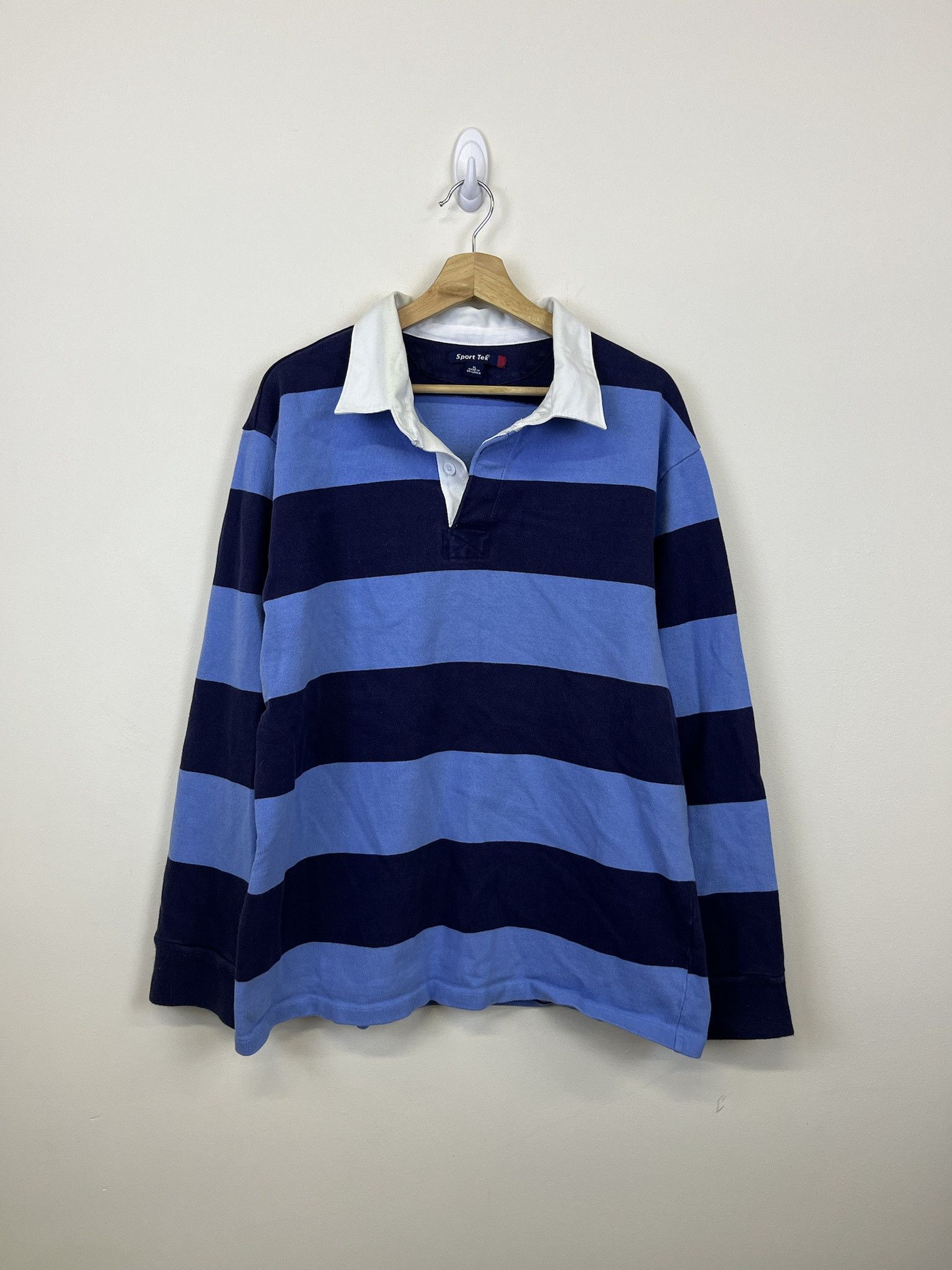 Vintage Striped Sports T-shirt - XL