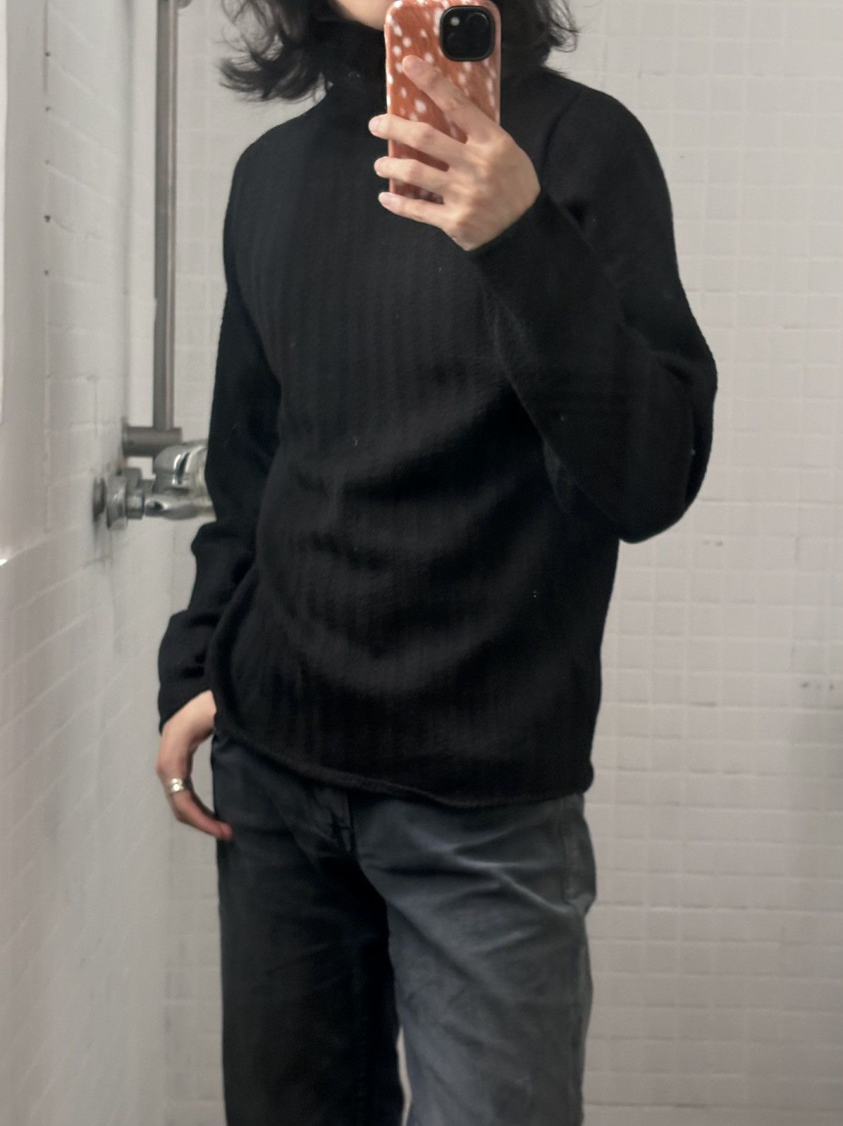 Helmut Lang Helmut Lang | 00's Black Turtleneck Sweater Size US S / EU 44-46 / 1 - 2 Thumbnail