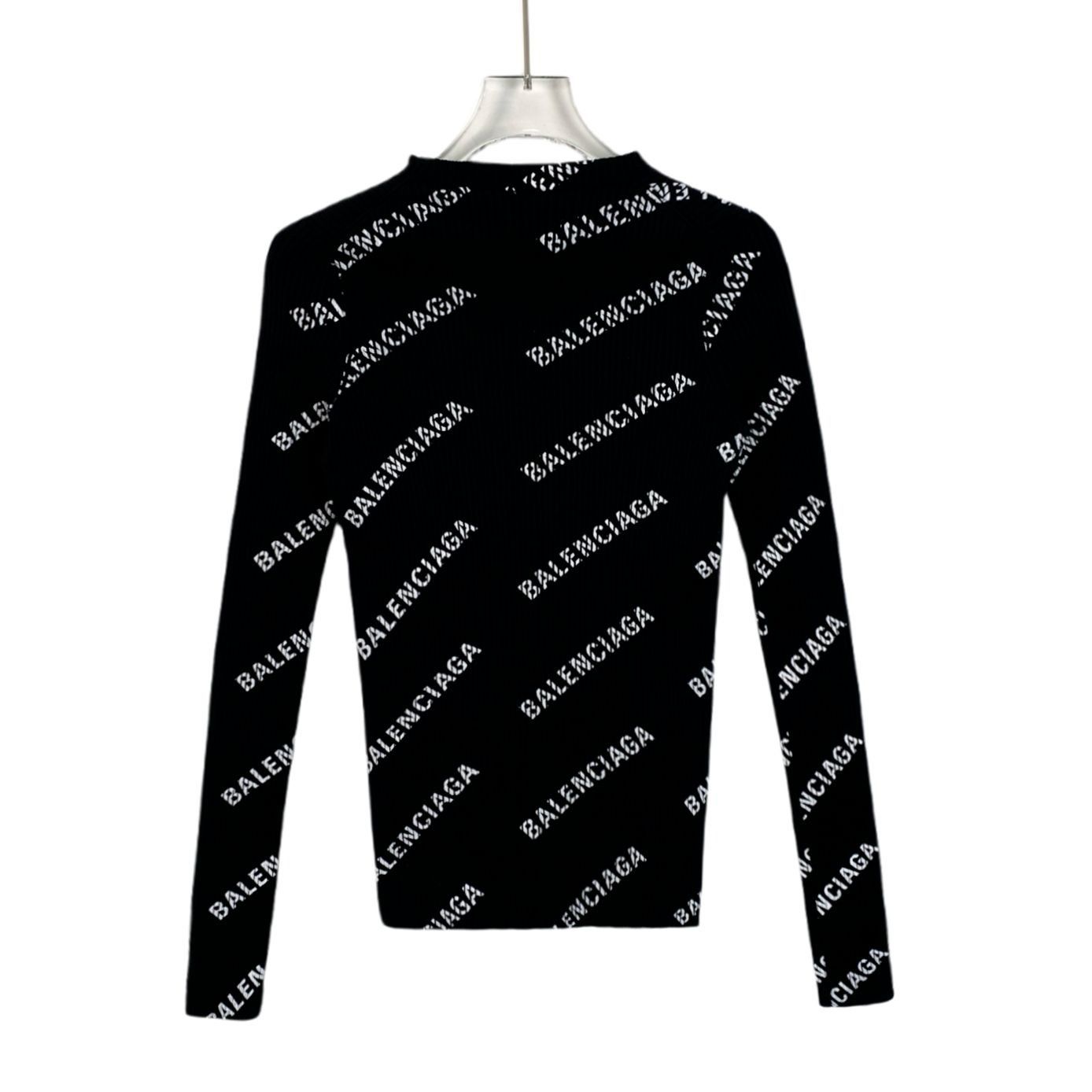 Balenciaga Balenciaga Black Logo Full Print Knit Sweater XS Size 100% P Size XS / US 0-2 / IT 36-38 - 7 Thumbnail