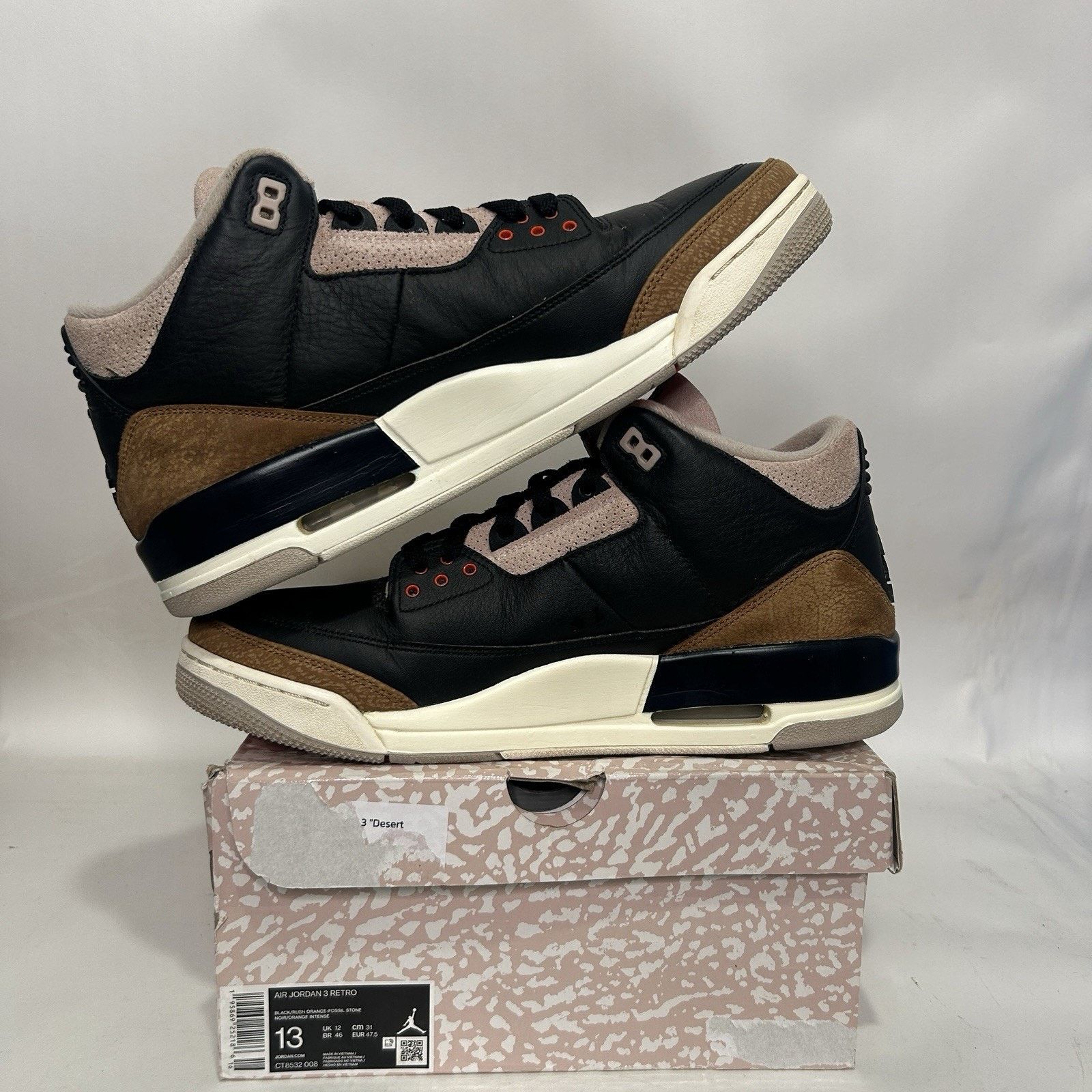 Jordan Brand Nike Air Jordan 3 Retro OG “Desert Elephant” Size US 13 / EU 46 - 3 Thumbnail