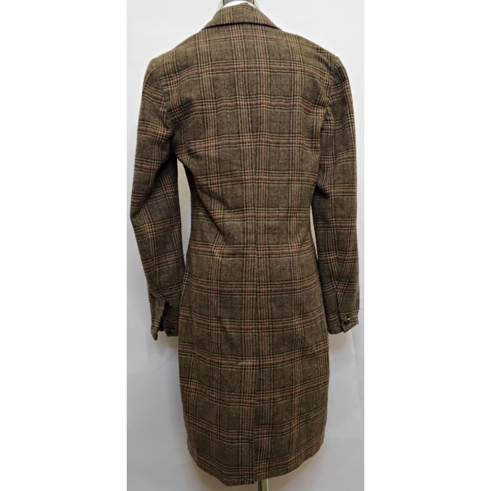 Other Sundance Duster Jacket Women's XS Brown Plaid Wool Blend Size XS / US 0-2 / IT 36-38 - 3 Thumbnail