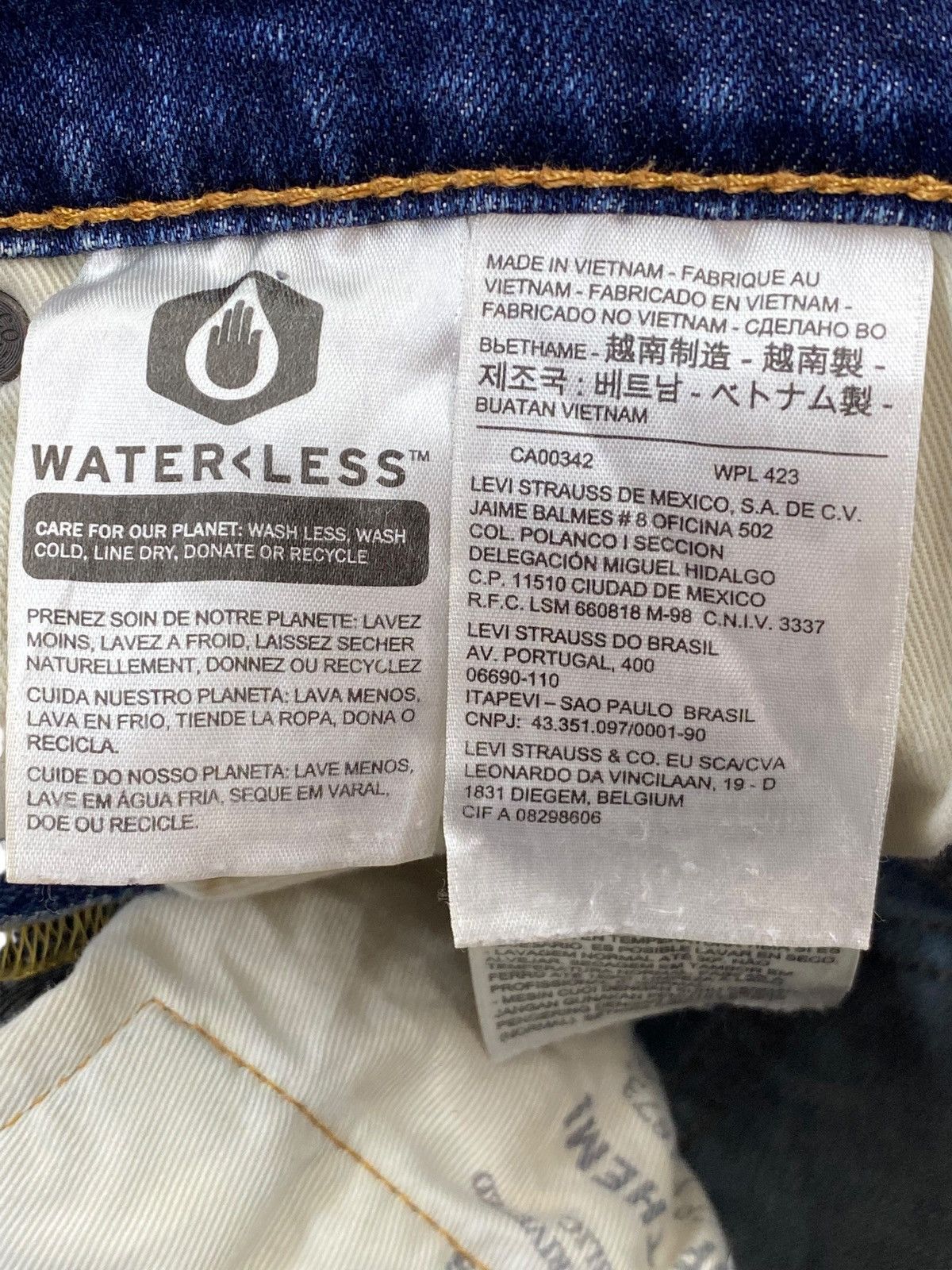 Levi's Levi’s Mud Wash Whiskered Style Straight Leg Jeans Size US 33 - 10 Thumbnail
