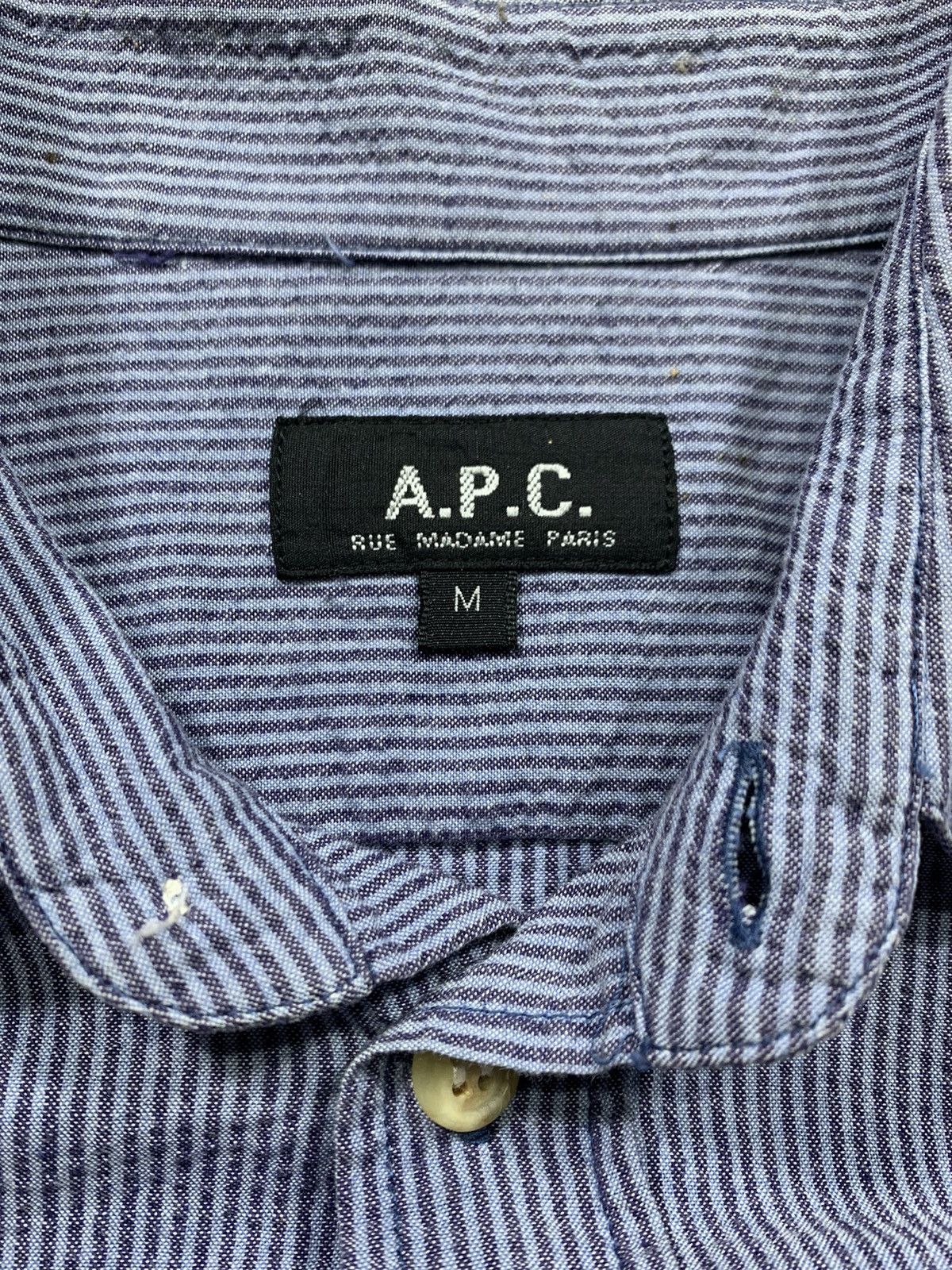 45rpm × A.P.C. × RRL Ralph Lauren A.P.C Long Sleeve striped butoon Down shirt Size US M / EU 48-50 / 2 - 3 Thumbnail