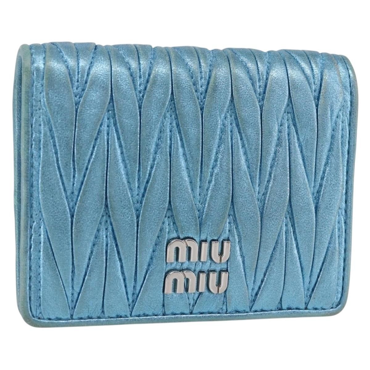 Miu Miu Miu Miu Matelasse Wallet Leather Size ONE SIZE - 1 Thumbnail
