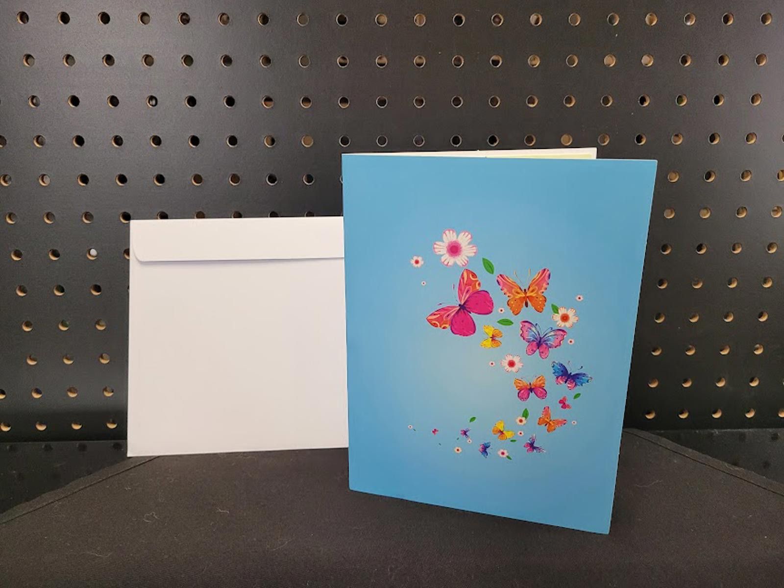 Tagliatore 3D Pop Up Butterfly Greeting Card w/ Envelope 6x8” Size ONE SIZE - 3 Thumbnail