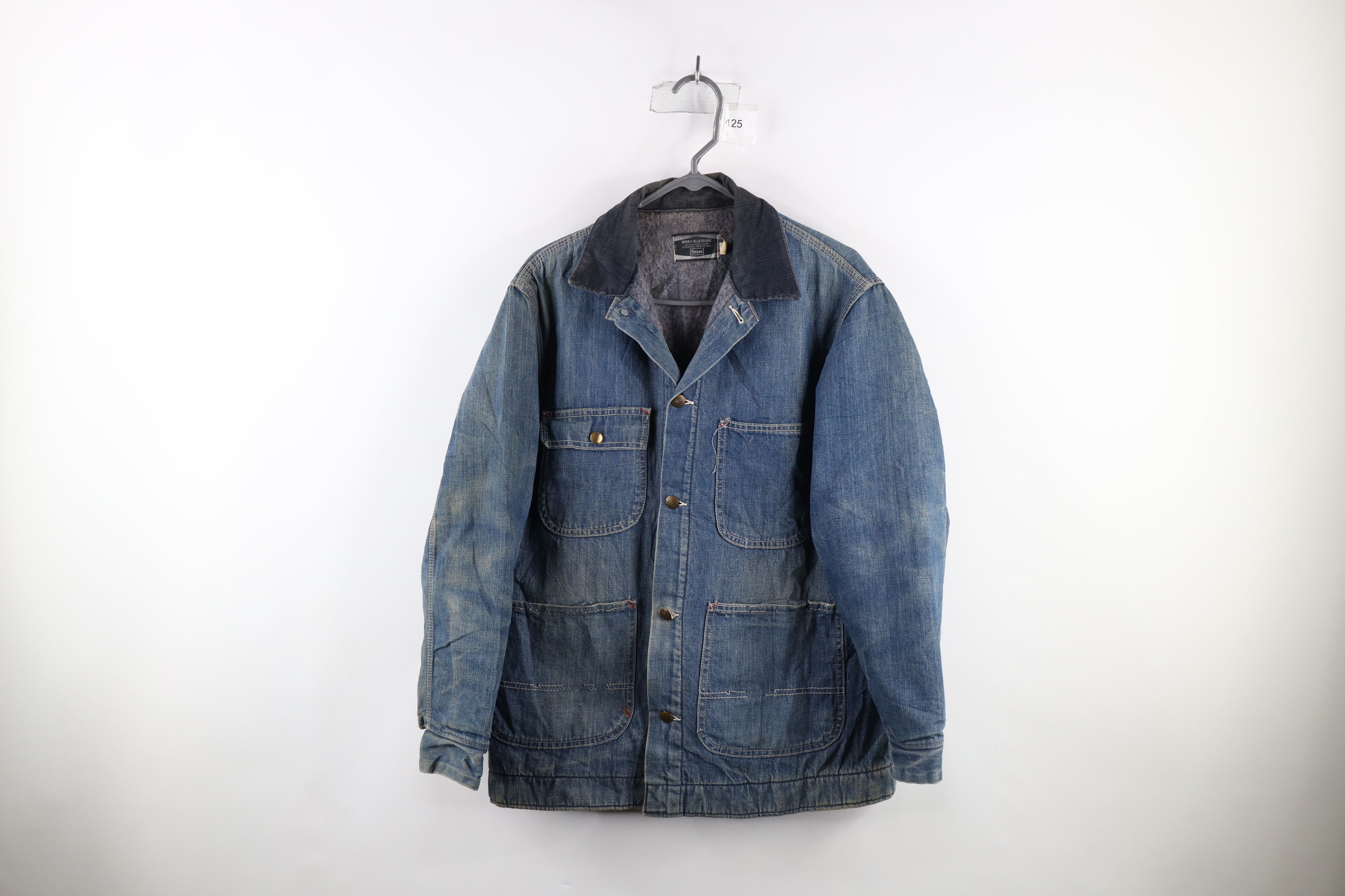 image of Vintage 70's Streetwear Lined Denim Chore Barn Jacket Usa in Blue, Men's (Size Medium)