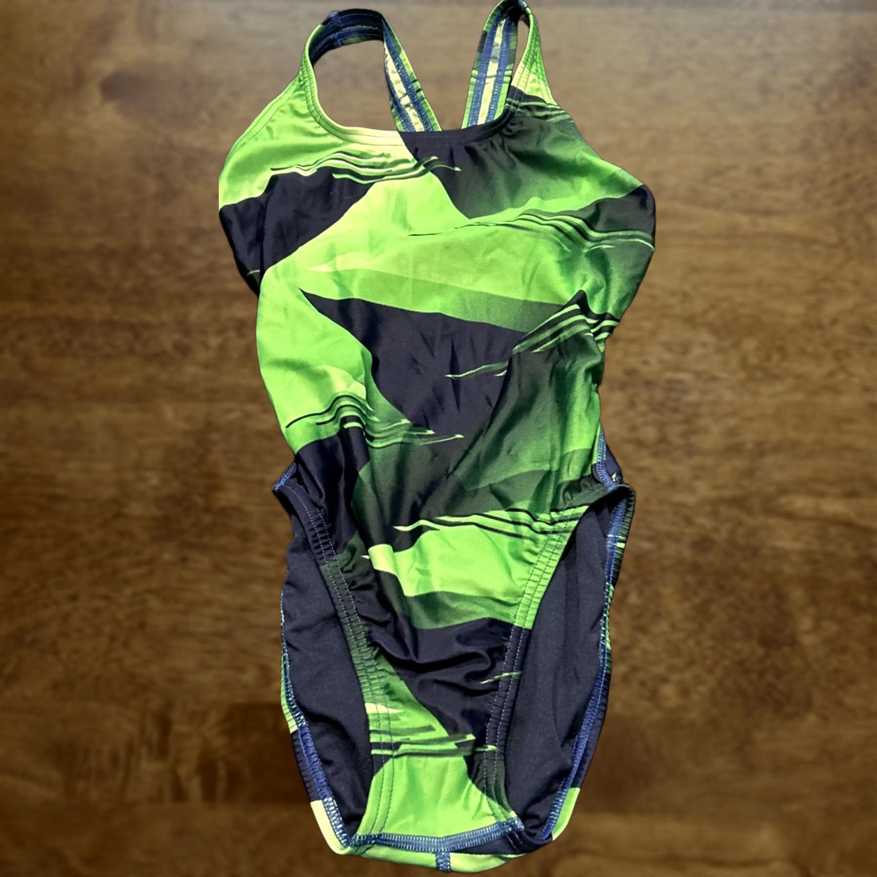 Speedo Speedo One Piece Womens Swimsuit Racerback Multicolor Blue Green SZ 28 A46 Regular Size ONE SIZE - 1 Thumbnail
