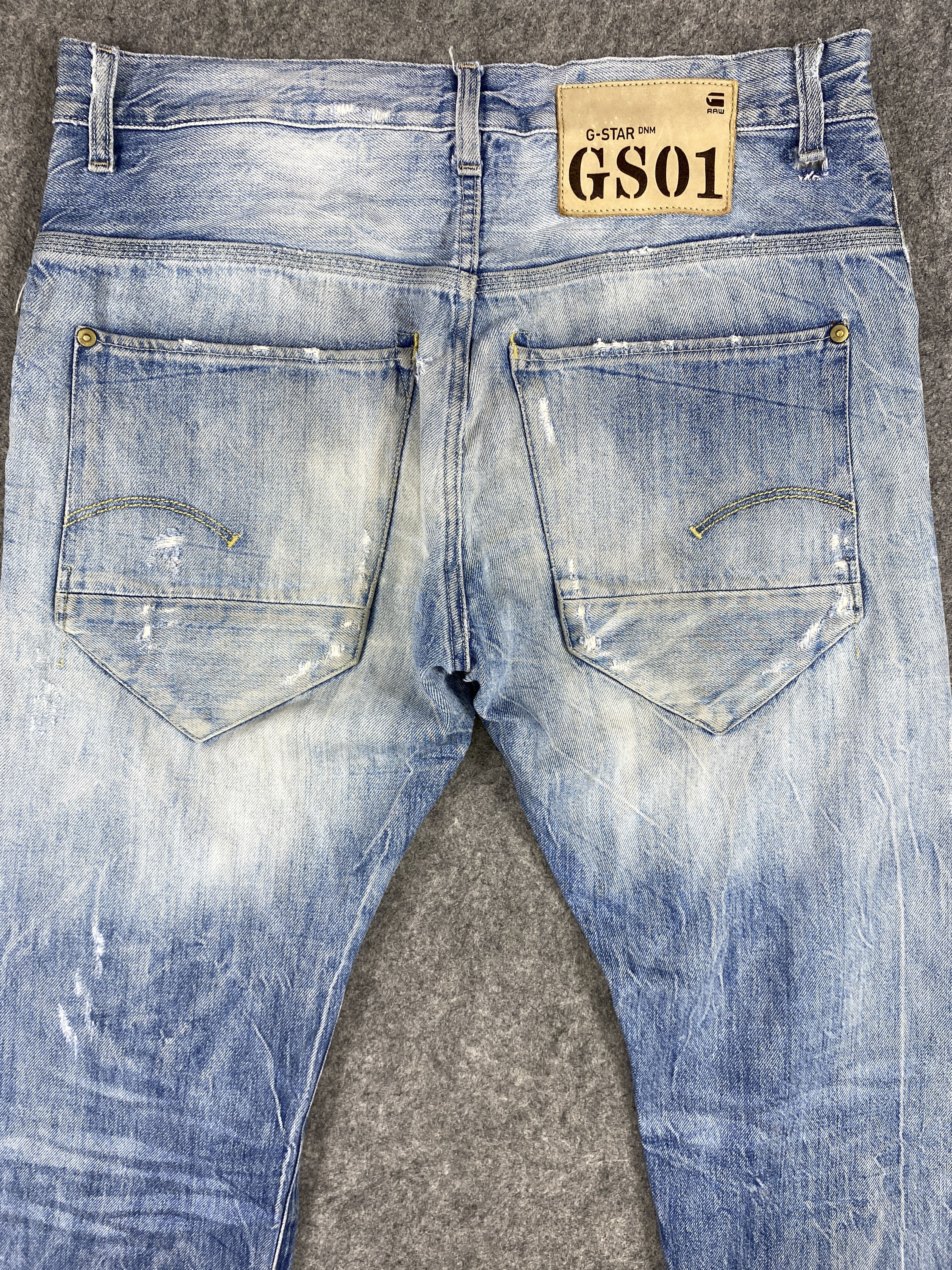 Japanese Brand Redline Light Wash G-Star Jeans 32x32.5 Denim -JN1339 Size US 32 / EU 48 - 4 Thumbnail