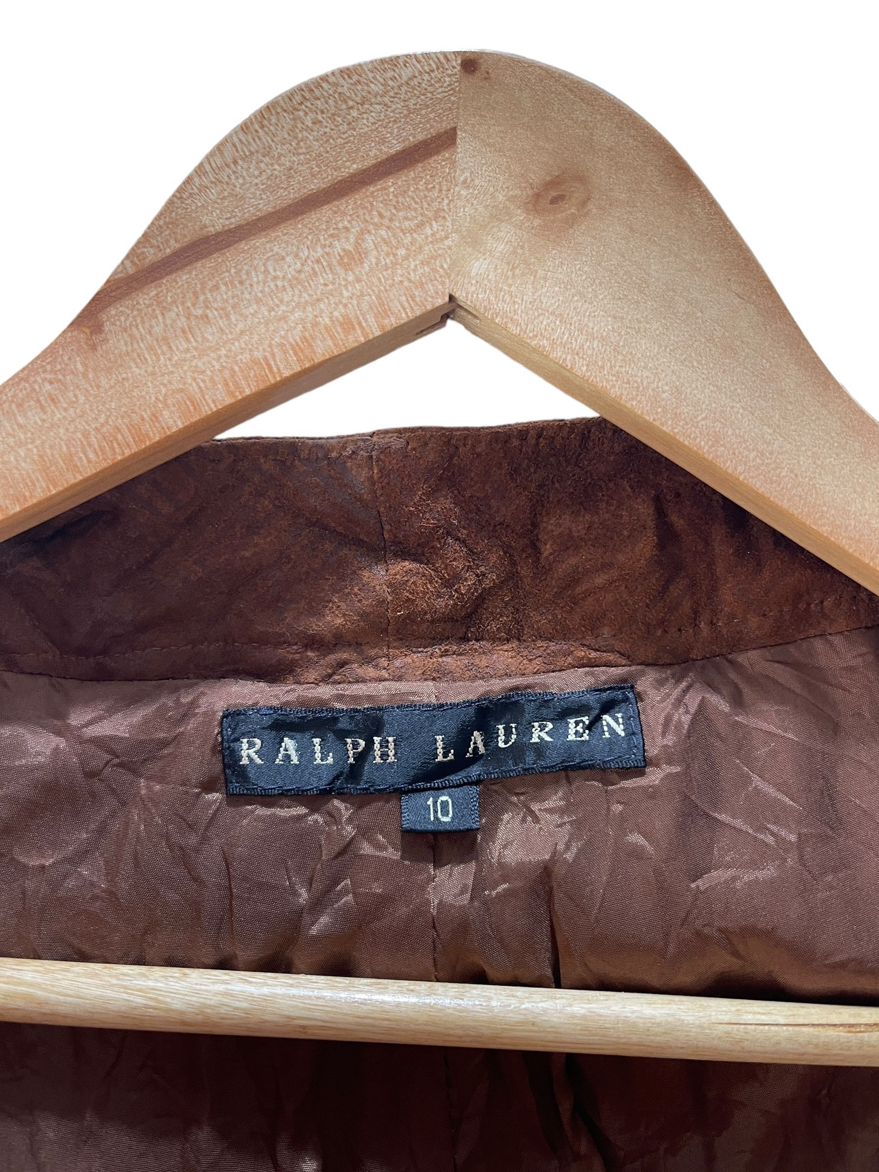 Leather × Polo Ralph Lauren Vintage Polo Ralph Lauren Monogram Goat Suede Trouser Size 30" / US 8 / IT 44 - 9 Thumbnail