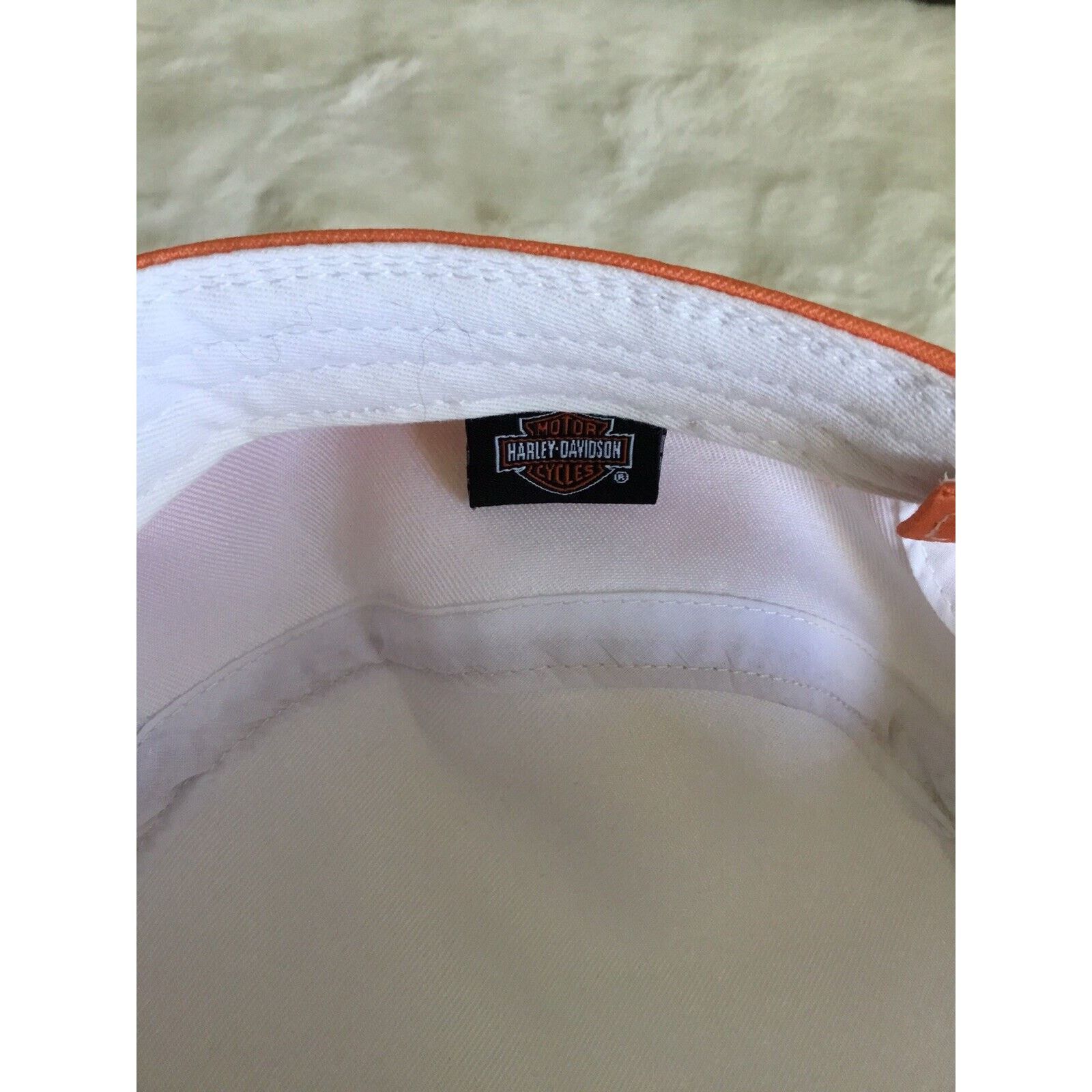 Harley Davidson Harley Davidson Women’s Hat White Orange Biker Cap NWOT Size ONE SIZE - 6 Thumbnail