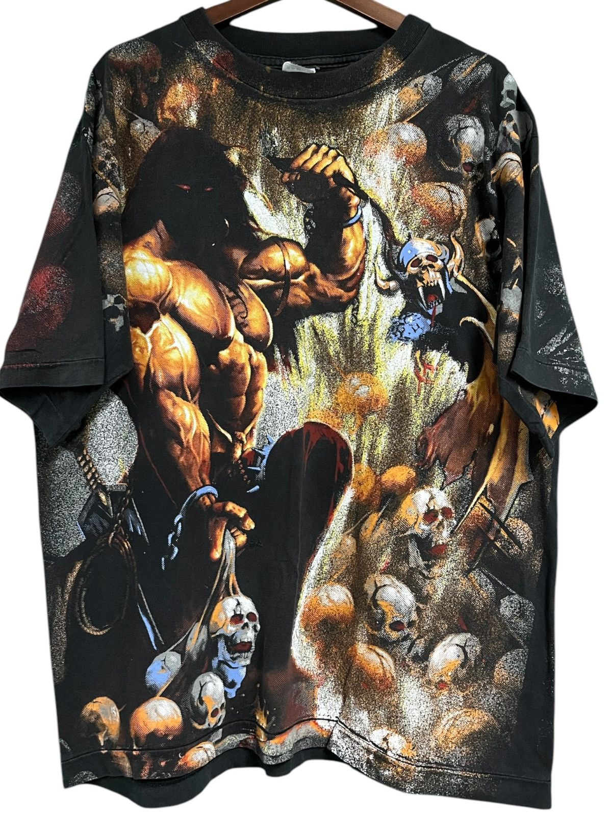 Band Tees × Vintage Vintage Manowar AOP 90s t shirt Size US XL / EU 56 / 4 - 1 Thumbnail