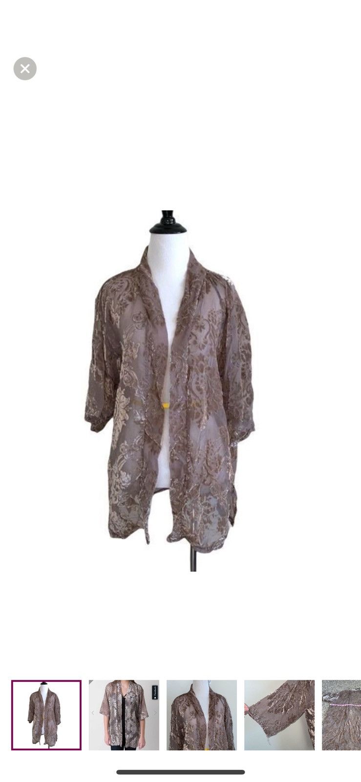 BKE BKE‎ boutique women’s medium velvet cardigan Size M / US 6-8 / IT 42-44 - 1 Thumbnail