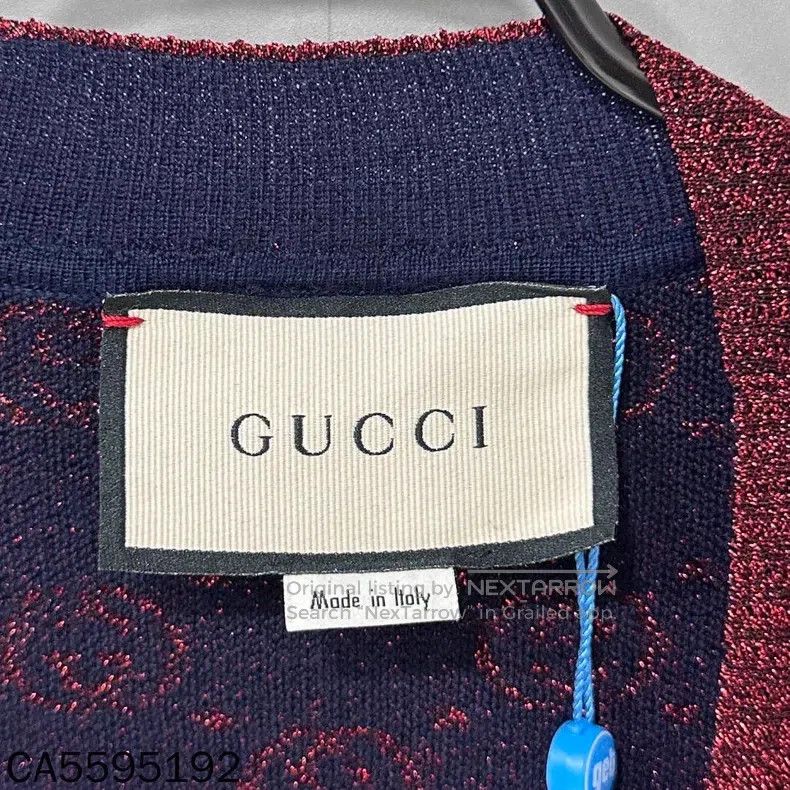 Gucci Gucci Dark blue cardigan with golden silk and old flowers Size XS / US 0-2 / IT 36-38 - 3 Thumbnail
