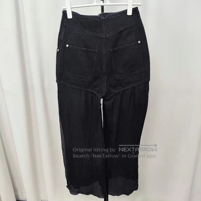 Chanel Chanel Denim stitched wide-leg trousers Size 24" / US 00 / IT 34 - 2 Thumbnail