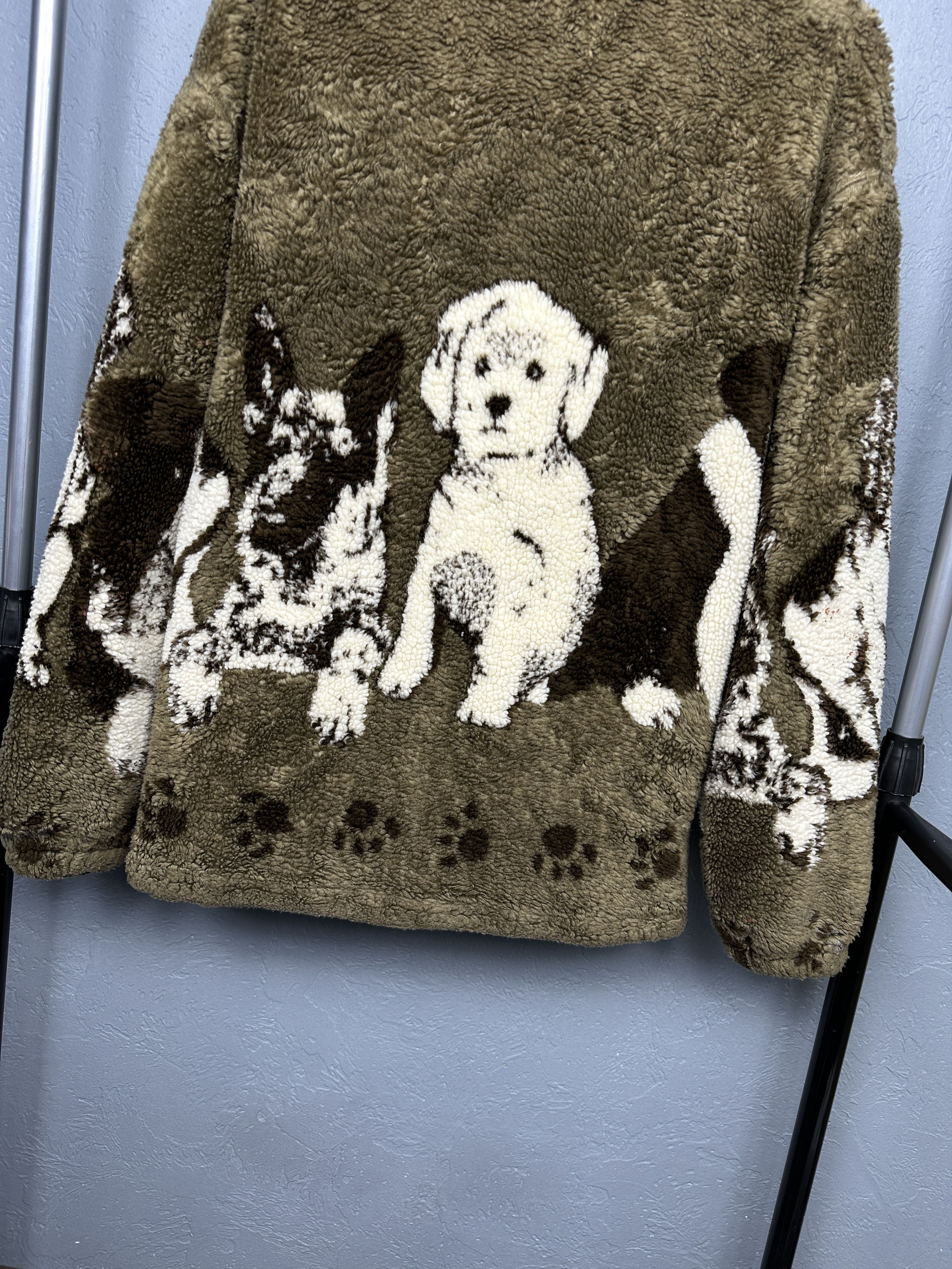 Vintage Vintage Animal DOG Fleece Jacket Size US L / EU 52-54 / 3 - 6 Thumbnail