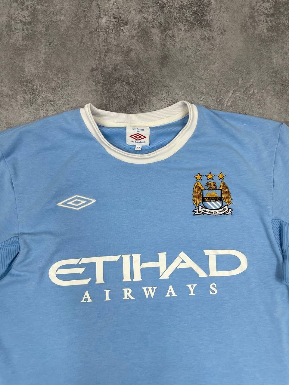 Umbro Umbro Manchester City Men Football Shirt Jersey Blue 2009/10 Size US L / EU 52-54 / 3 - 2 Thumbnail