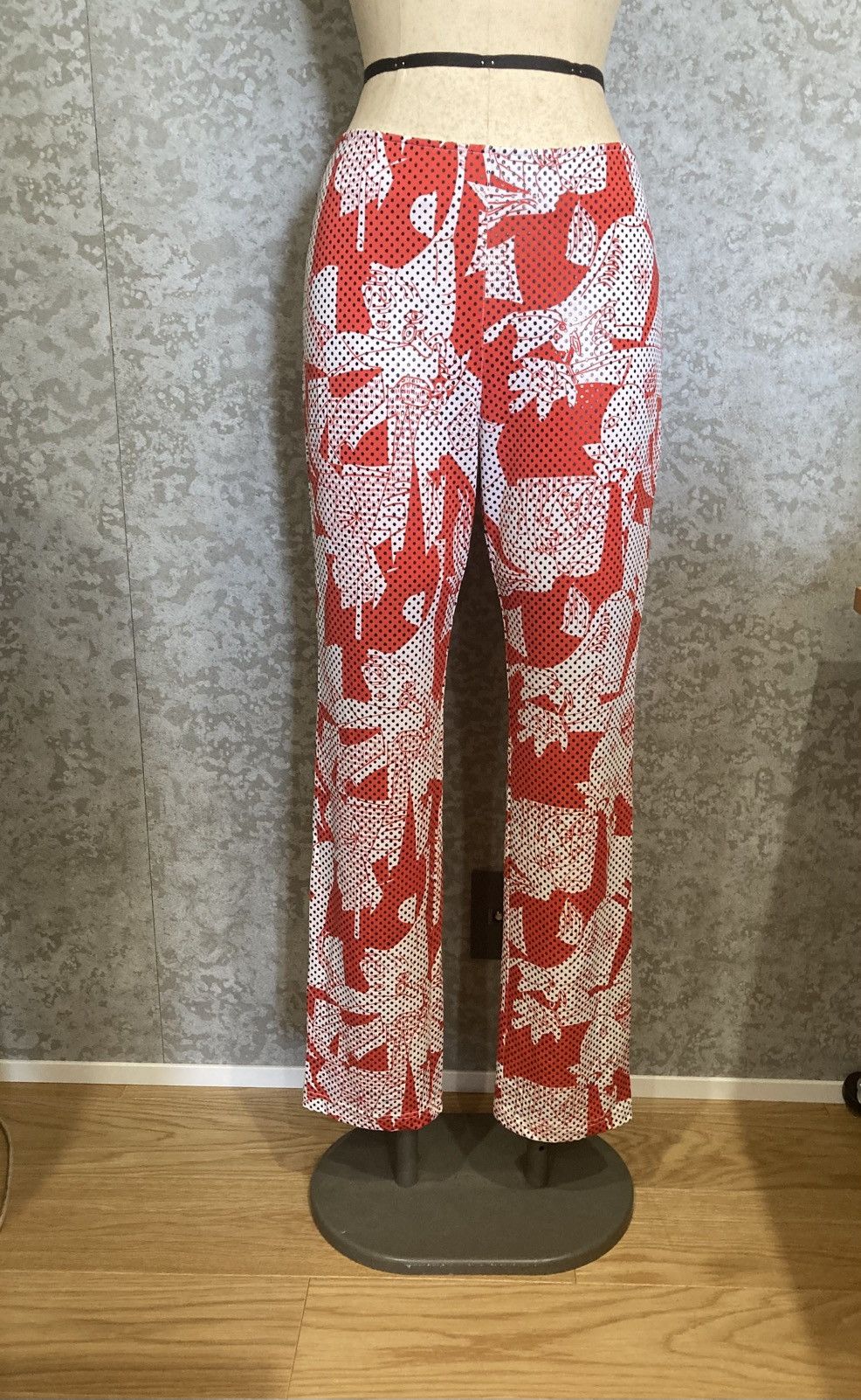 Japanese Brand Y2K Pop Graphic Runway Archive Flare Pants Size 27" / US 4 / IT 40 - 2 Thumbnail