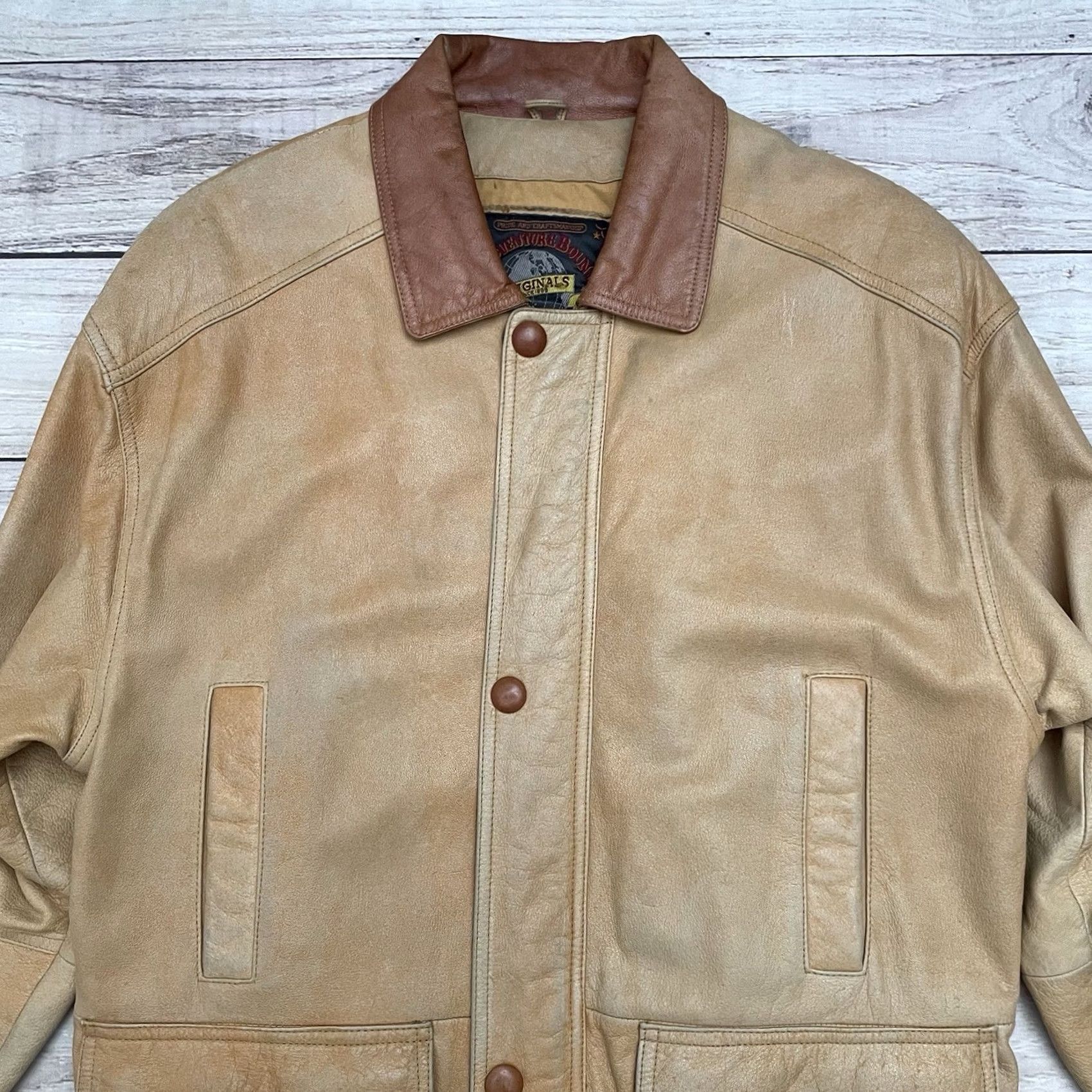 Vintage VINTAGE Wilsons Leather Jacket Military 90s Brown Chore Insulated Lined Mid-Length Zip Men S Regular Brown Size US S / EU 44-46 / 1 - 2 Thumbnail