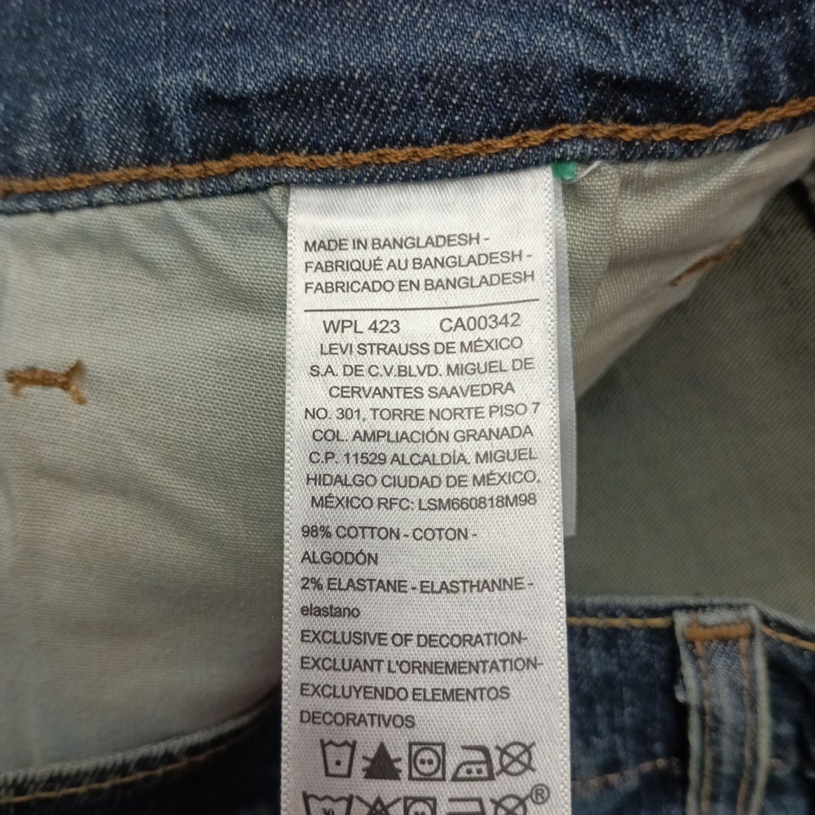 Levi's Signature By Levi Straight Jeans Mens 36x34 Blue Cotton Flex Size US 36 / EU 52 - 6 Thumbnail