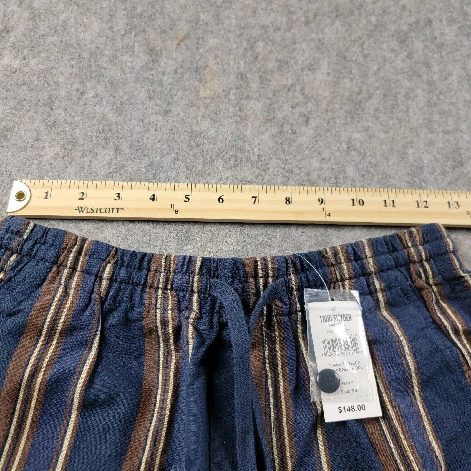 Todd Snyder Todd Snyder Weekend Shorts 7” Brown Striped Size XS Size US 26 / EU 42 - 5 Thumbnail