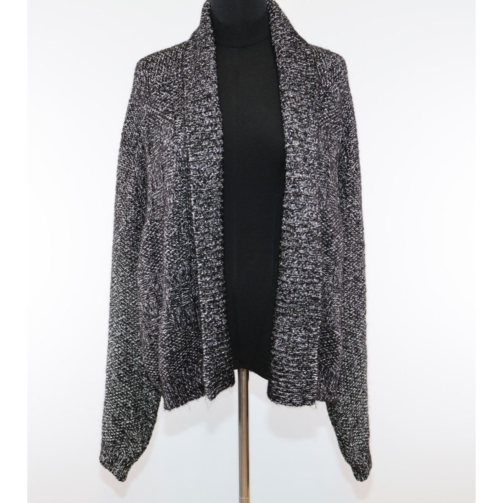 Essentiel Antwerp ESSENTIEL ANTWERP Marled Chunky Cardigan Sweater O/S Size ONE SIZE - 3 Thumbnail