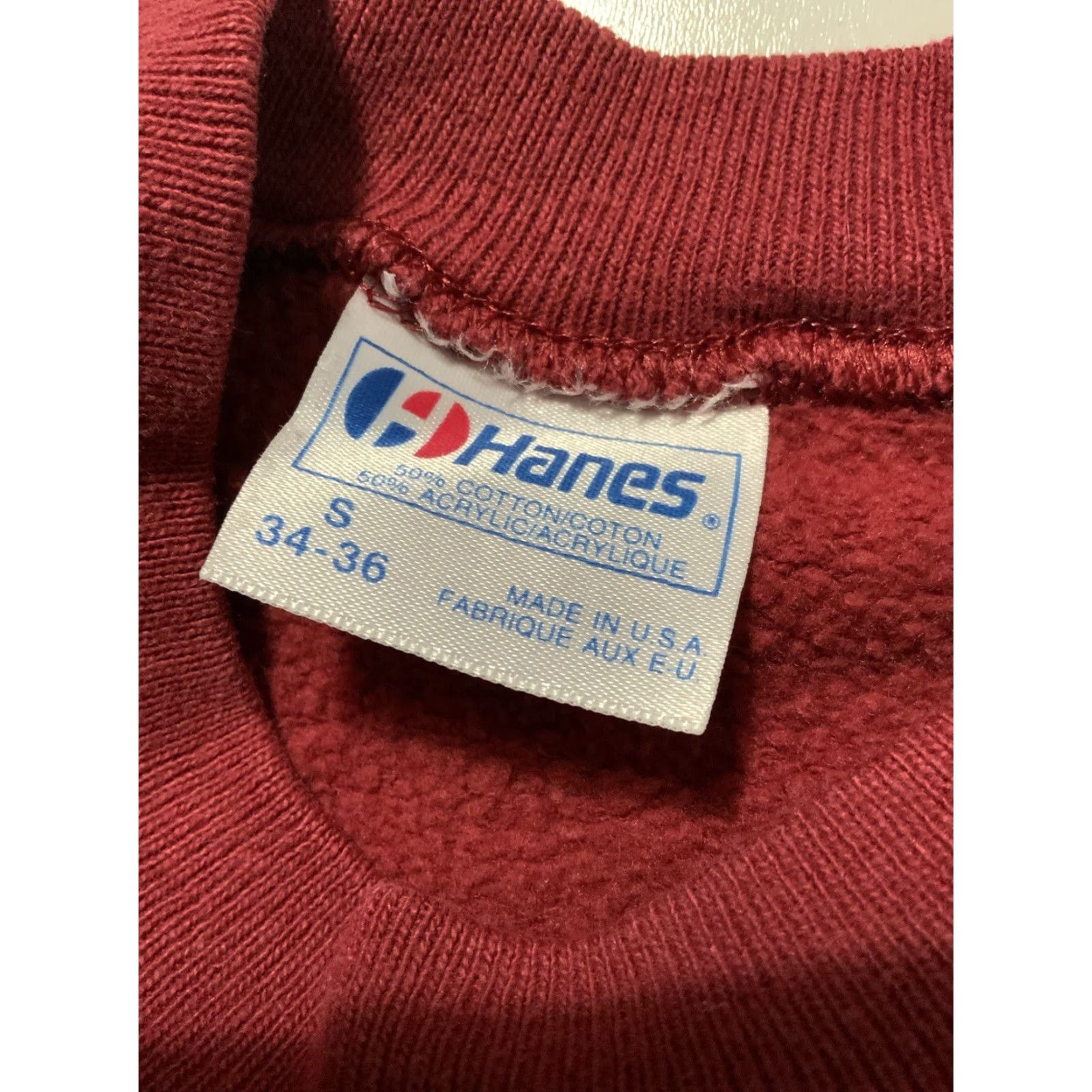 Hanes VINTAGE Hanes The Bank Of California 50/50 Crewneck Sweatshirt Sz S Maroon 80s 70s Mens Sweatshirt Size US S / EU 44-46 / 1 - 8 Thumbnail