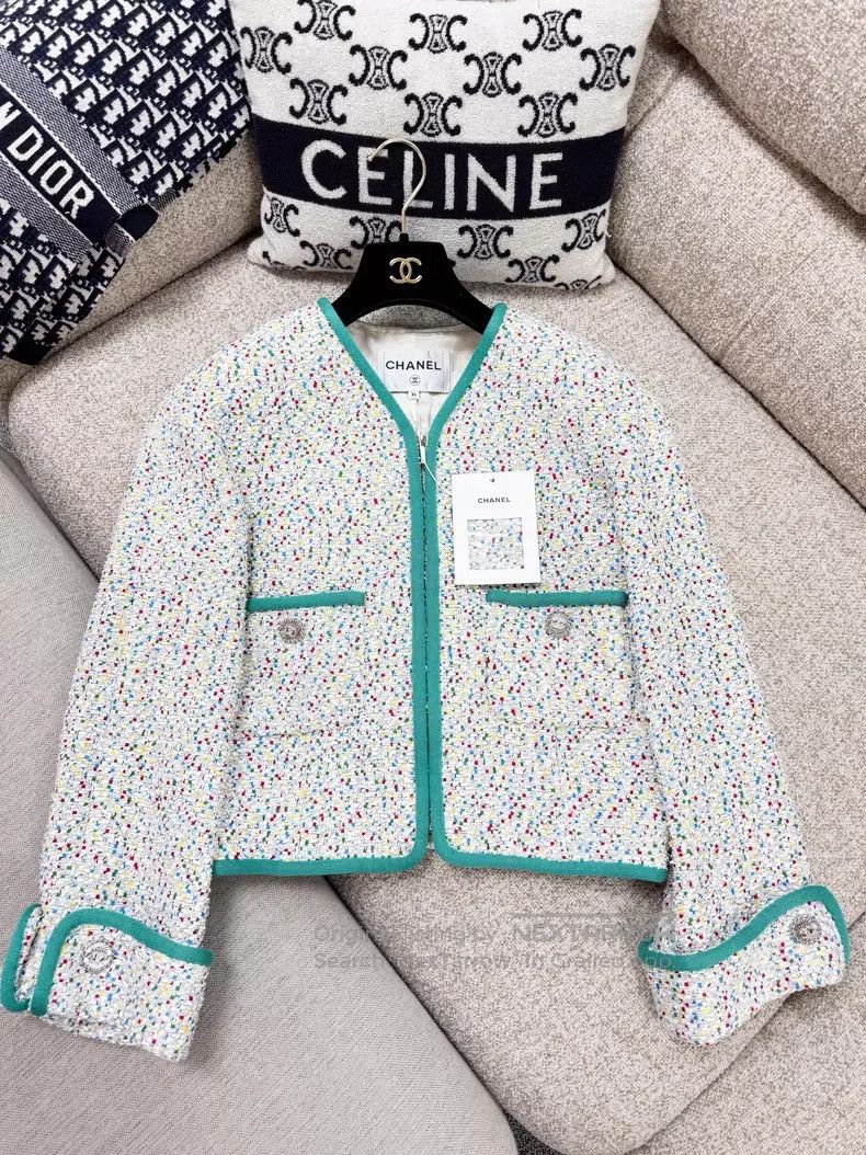 Chanel Chanel Roll-edge colorful tweed fine flash two-pocket zipp Size XS / US 0-2 / IT 36-38 - 2 Thumbnail