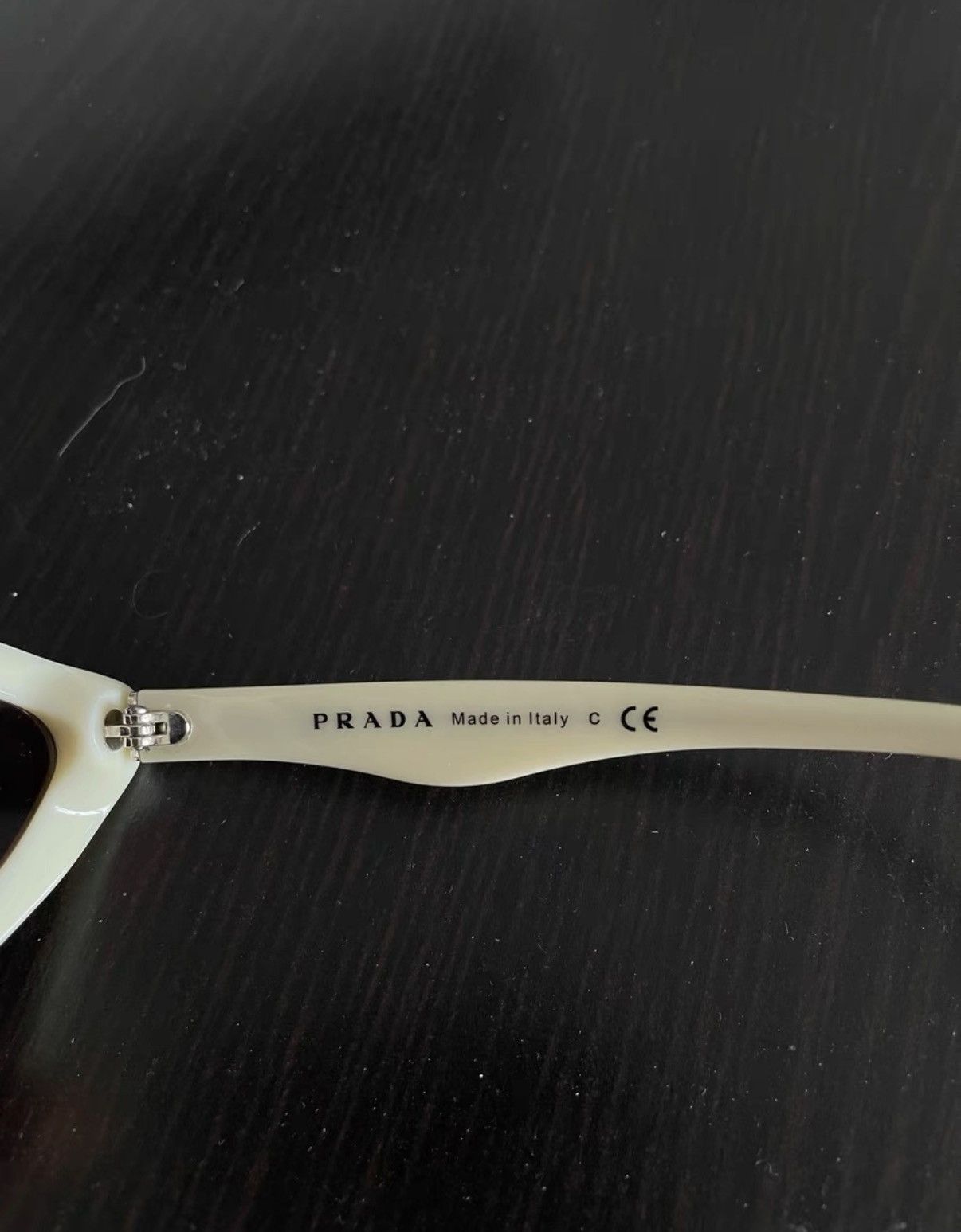 Prada Prada Runway White Irregular Sunglasses Size ONE SIZE - 4 Thumbnail