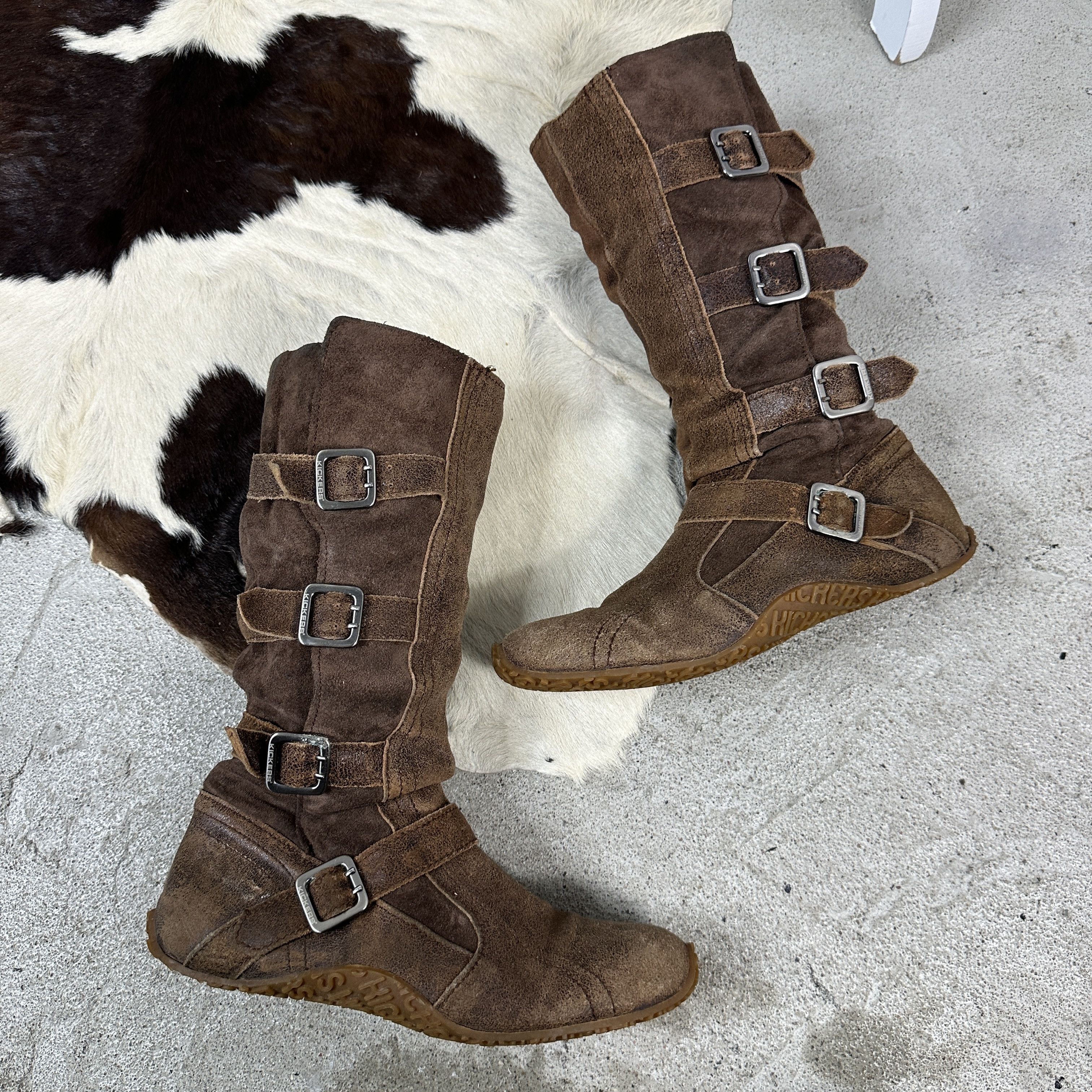 Vintage Vintage Leather Biker Moto Grunge Opium 00s Strapped Boots Size US 8 / IT 38 - 2 Thumbnail