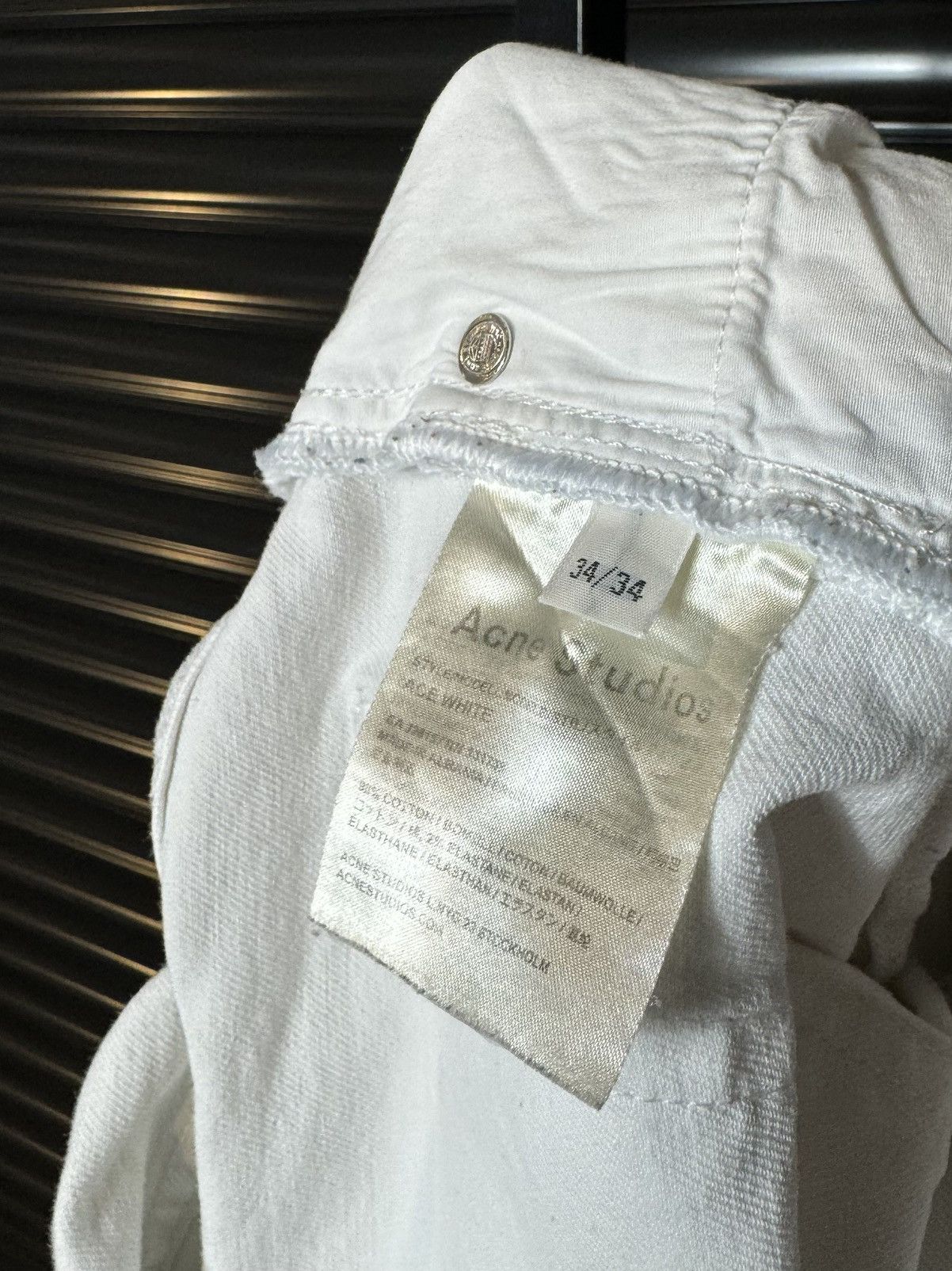 Acne Studios Acne Studios Lace White Denim Jeans - 34x34 Size US 34 / EU 50 - 8 Thumbnail