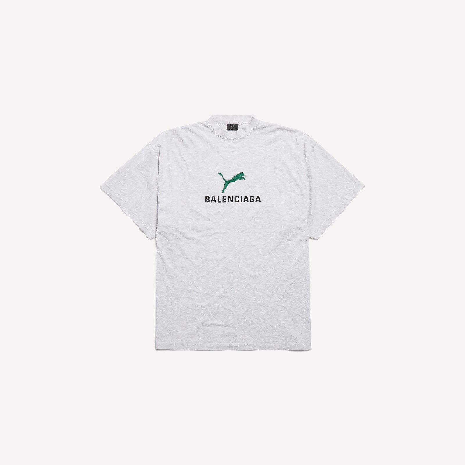 Balenciaga × Puma o1bcso1str0426 Oversized T-Shirt in White Size US M / EU 48-50 / 2 - 1 Thumbnail