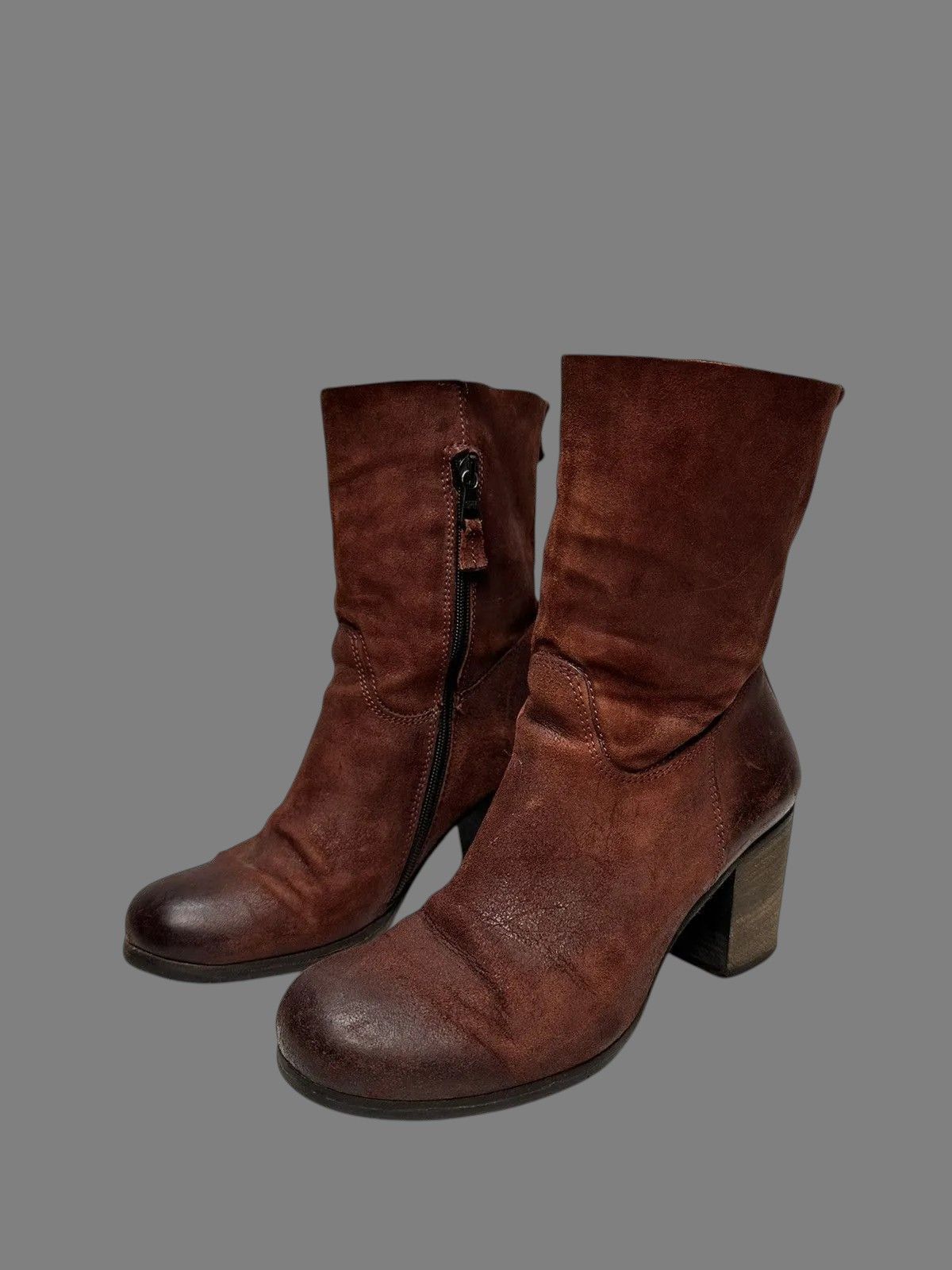A.S.98 Rare Leather Boots Japan LGB Hight Vintage Rick owens style Size US 7 / IT 37 - 2 Thumbnail