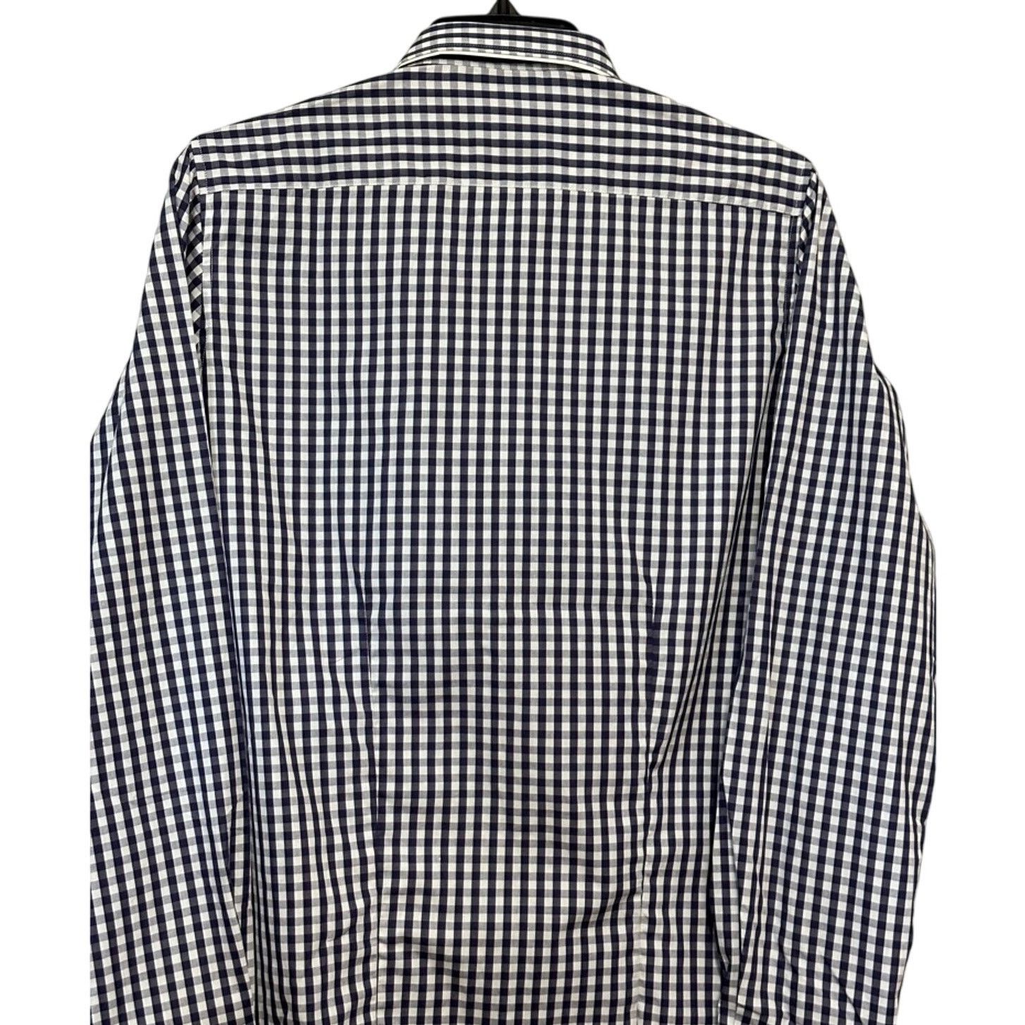 Other Pennington & Bailes Shirt Gingham Check Button-Up Blue M NWT Size US M / EU 48-50 / 2 - 6 Thumbnail