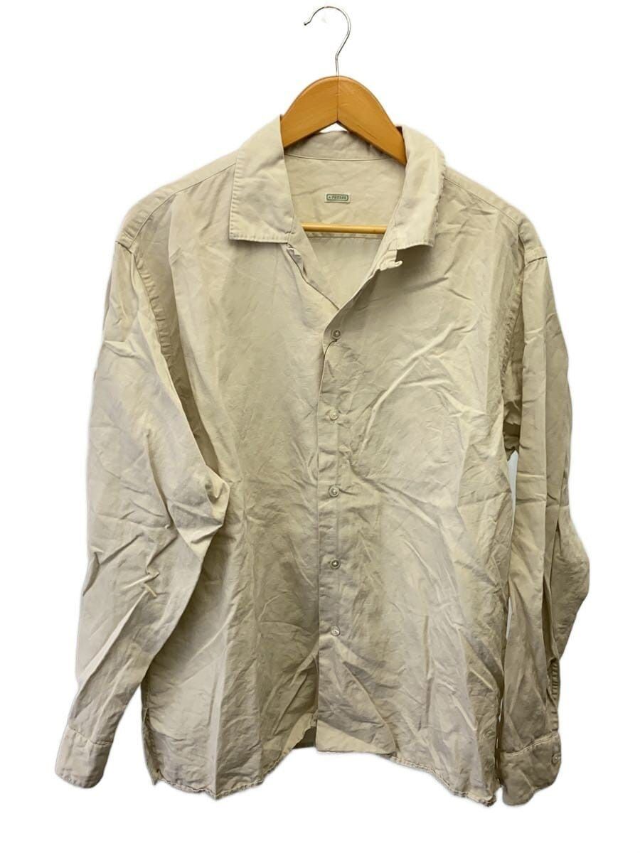 A.PRESSE Beige Silk Long-sleeved Shirt Size US M / EU 48-50 / 2 - 2 Thumbnail