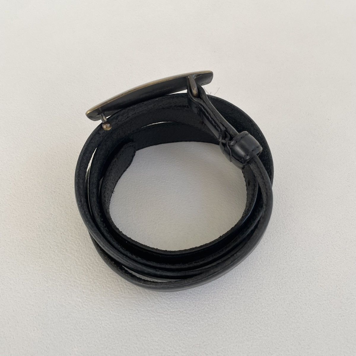 Maison Margiela Mid 2000s ‘Distressed Brass Buckle’ Belt Size 36 - 9 Thumbnail